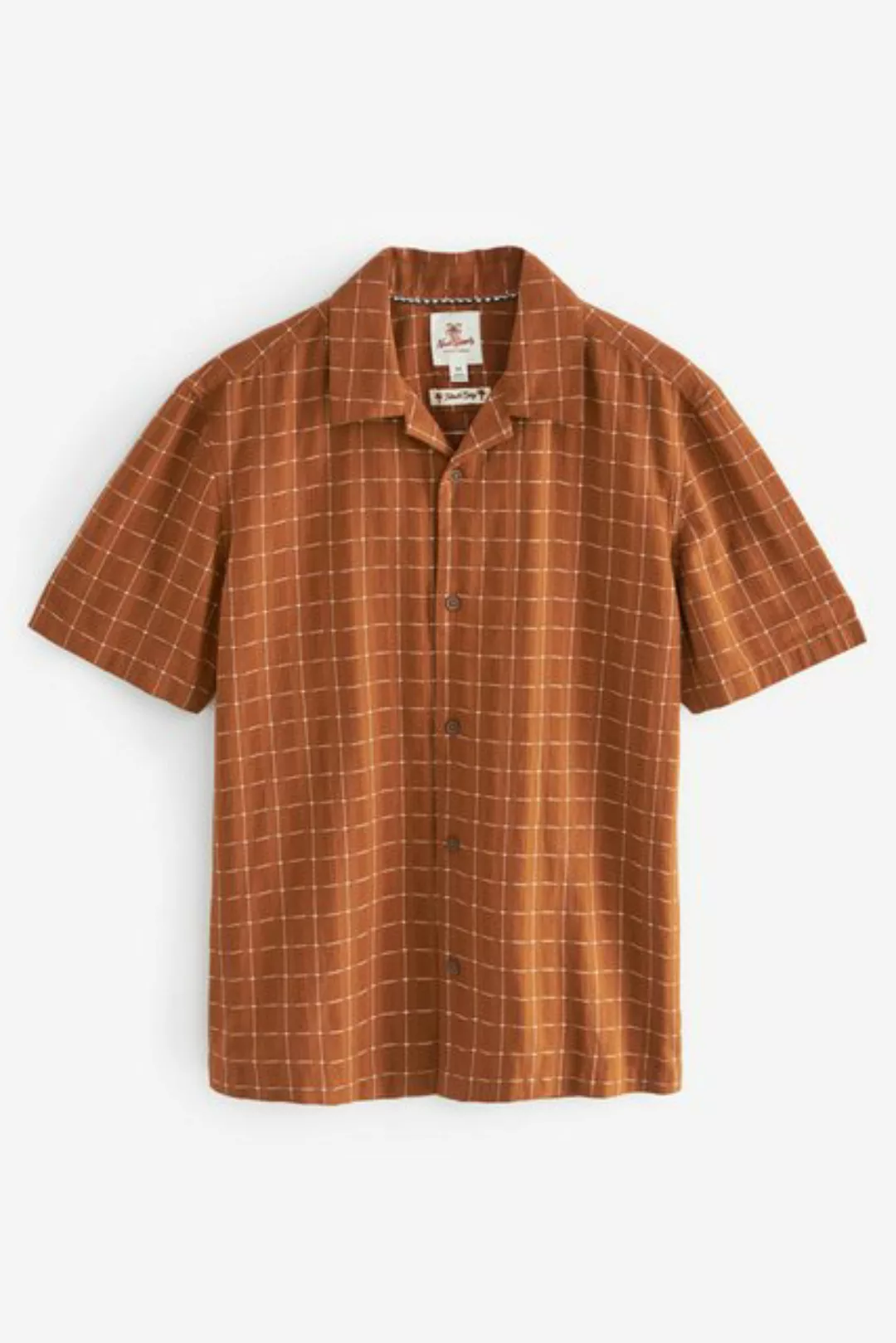 Next Kurzarmhemd Strukturiertes Kurzarmhemd und kubanischem Kragen (1-tlg) günstig online kaufen