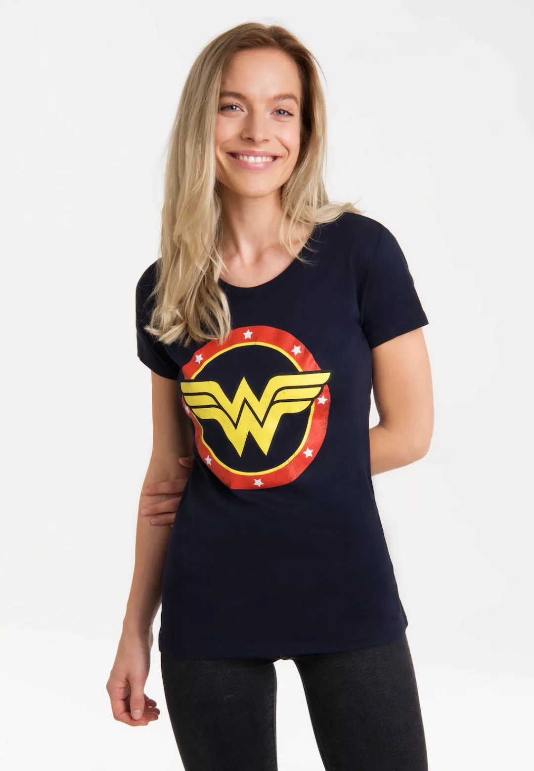 LOGOSHIRT T-Shirt "Wonder Woman Circle Logo" günstig online kaufen