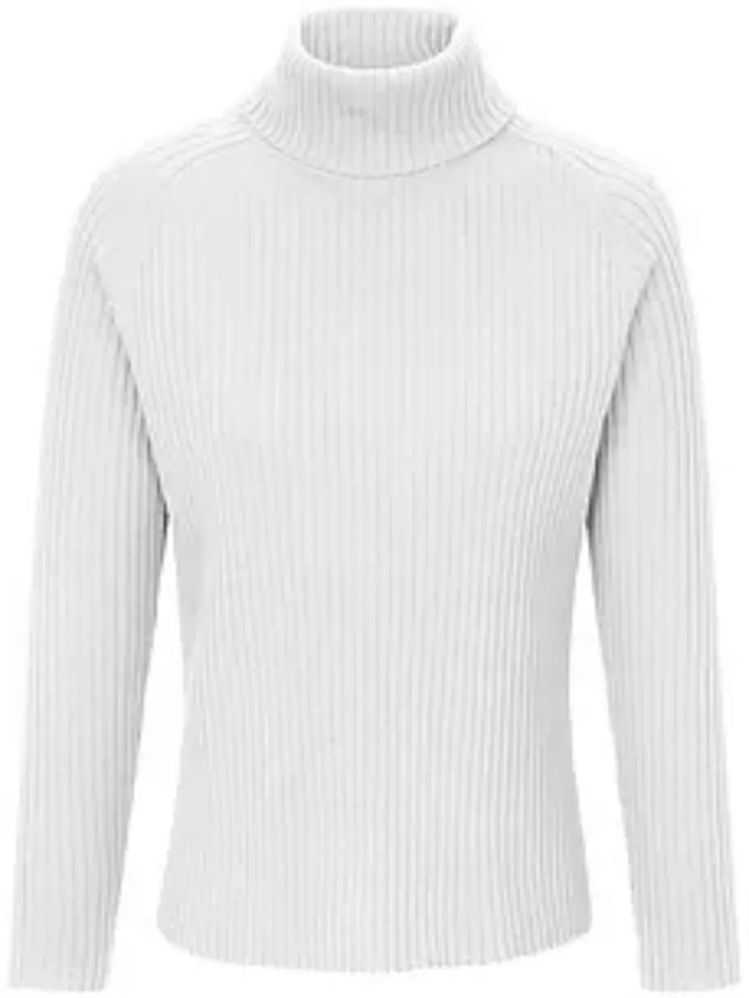 Rollkragen-Pullover aus 100% Schurwolle-Merino Peter Hahn weiss günstig online kaufen
