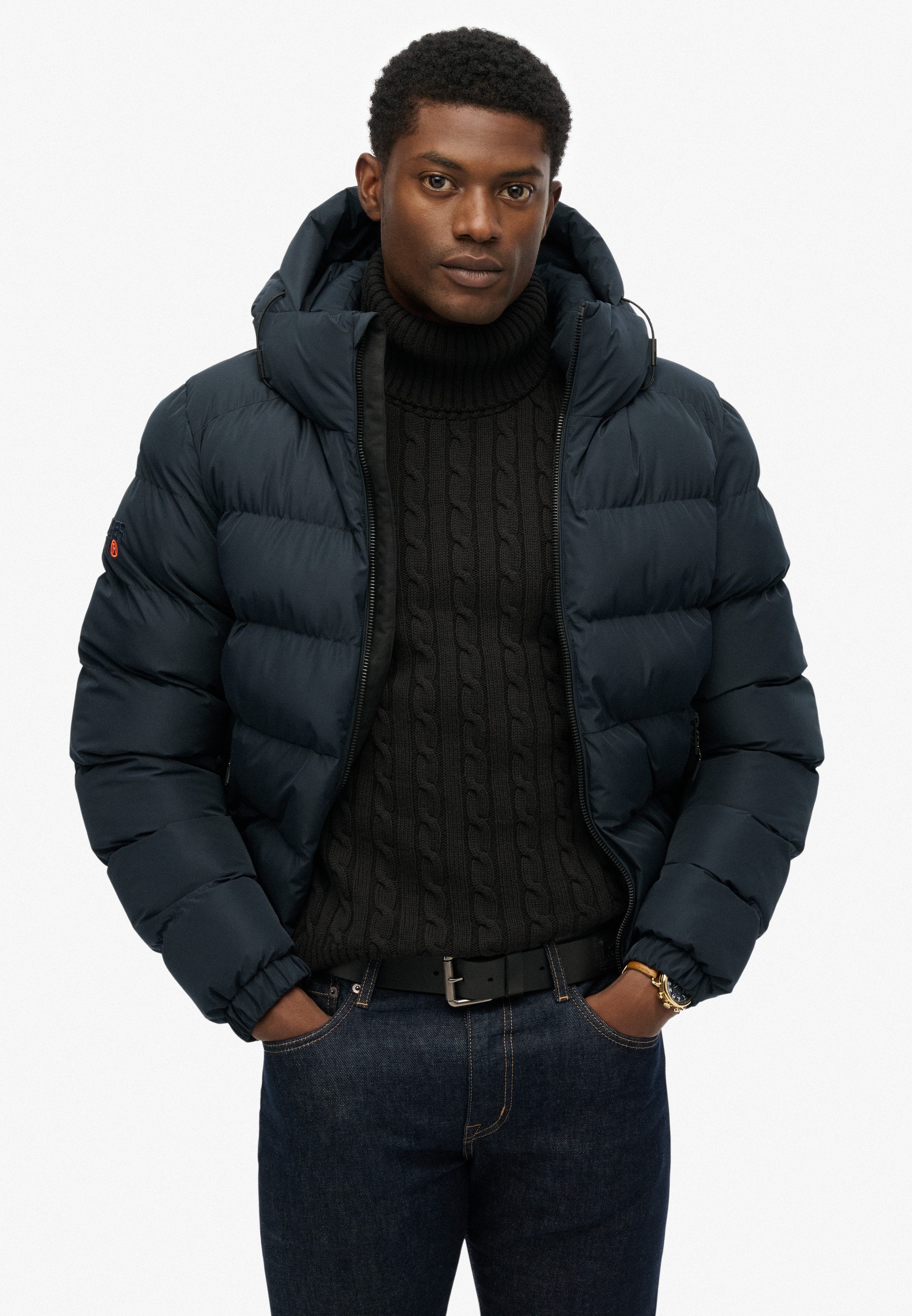 Superdry Steppjacke "HOODED SPORTS PUFFER JACKET", mit Kapuze günstig online kaufen