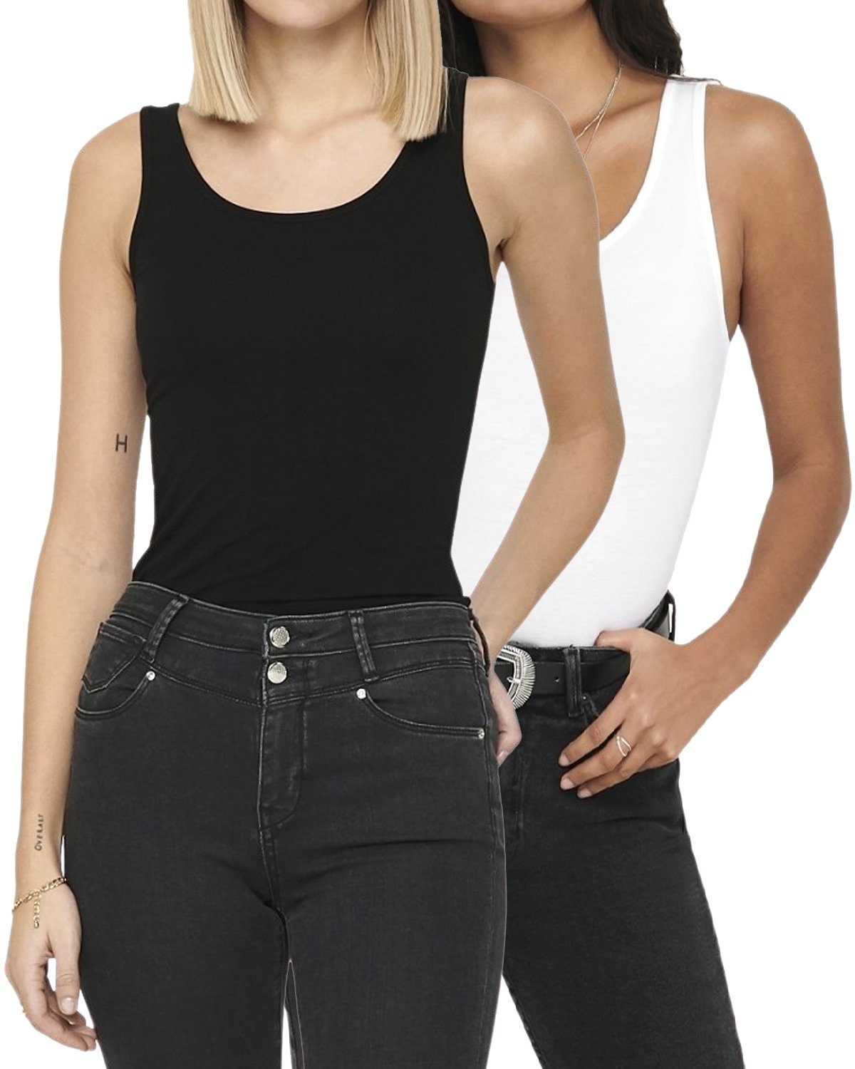 ONLY Tanktop (2er-Pack) Basic long Shirt günstig online kaufen