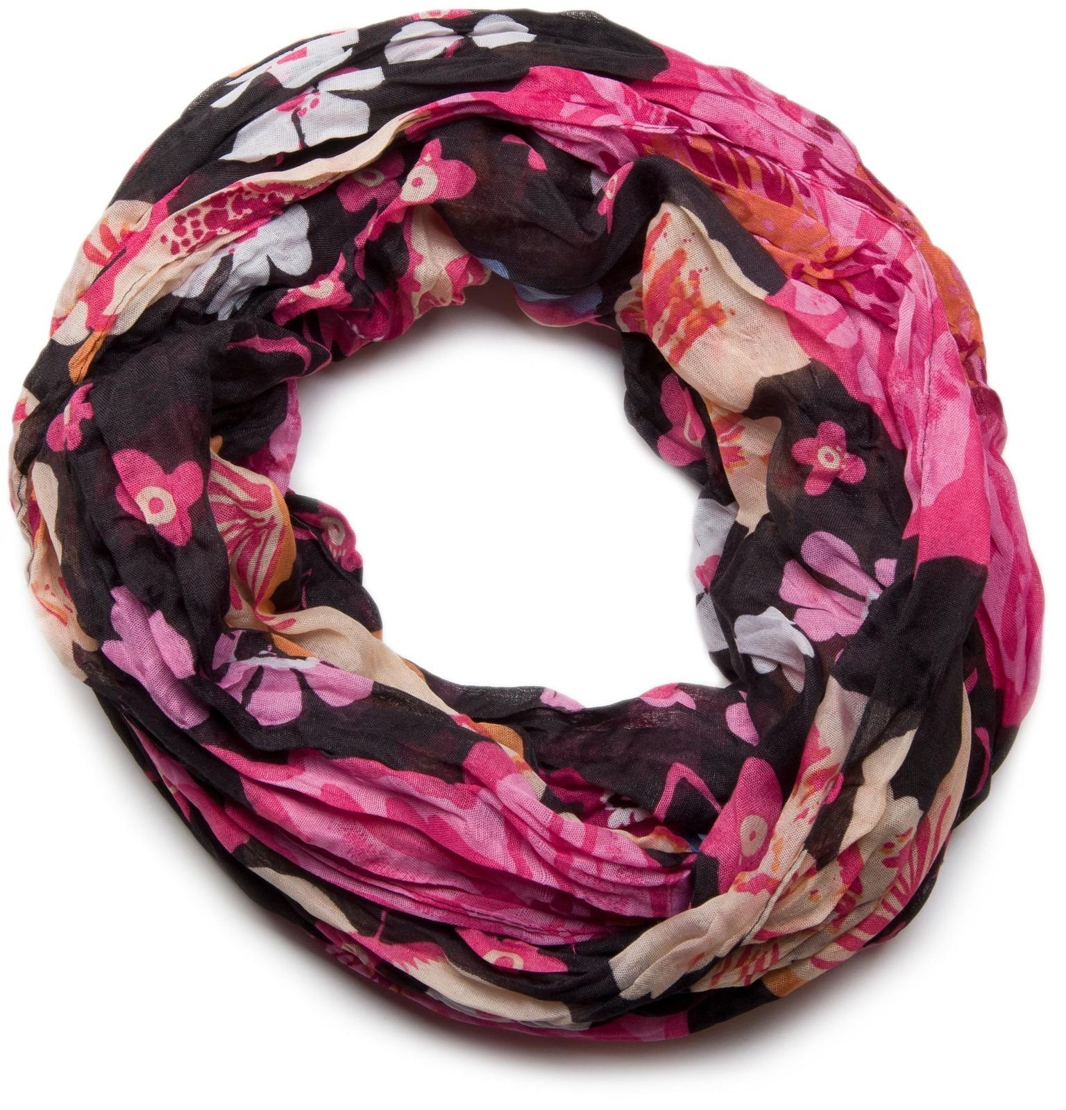 styleBREAKER Loop Loop mit Blumen Allover günstig online kaufen