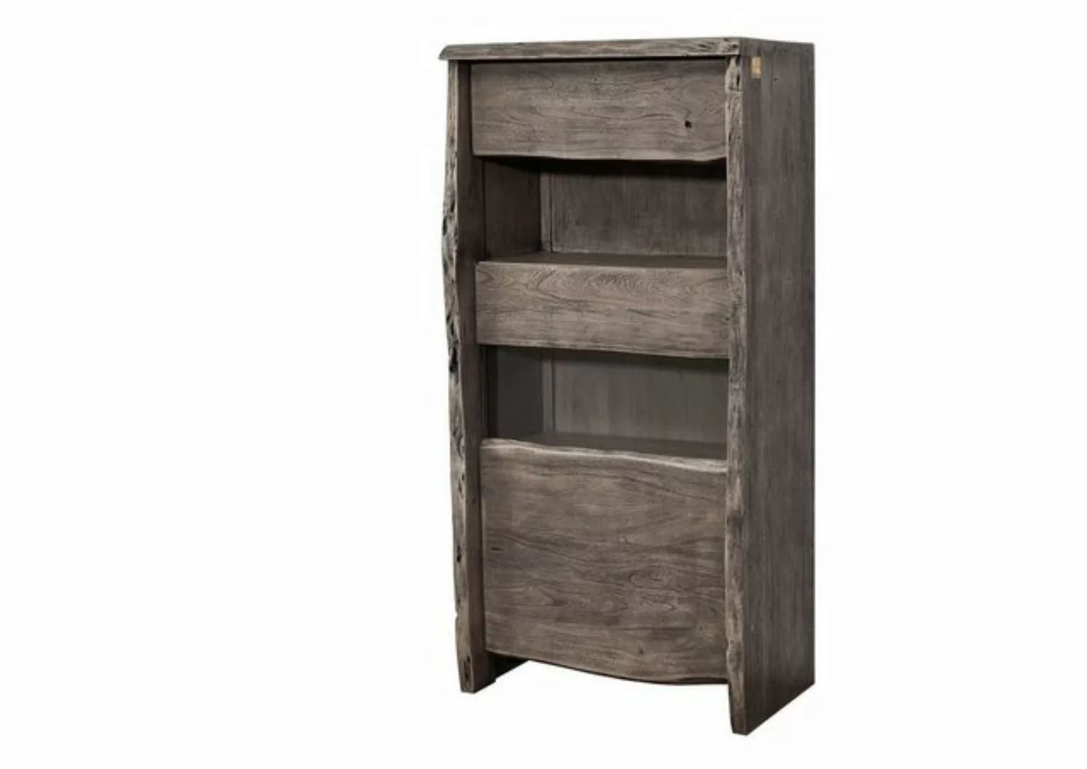 Massivmoebel24 Standvitrine Vitrine Akazie 71x45x147 grau lackiert PURE ACA günstig online kaufen