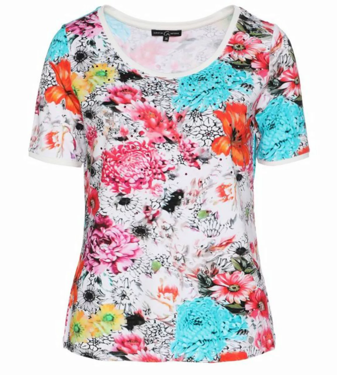 Christian Materne T-Shirt Druckbluse koerpernah im Multicolor Print günstig online kaufen