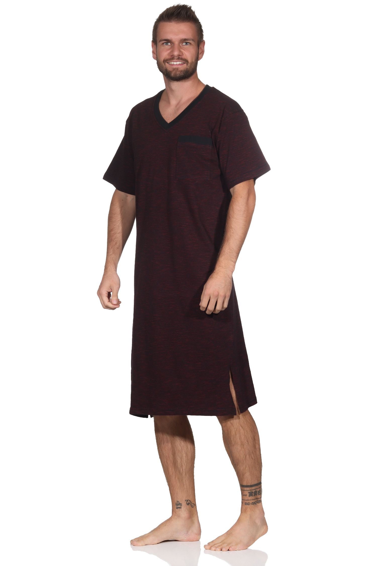 Normann Pyjama Normann Herren kurzarm Nachthemd günstig online kaufen