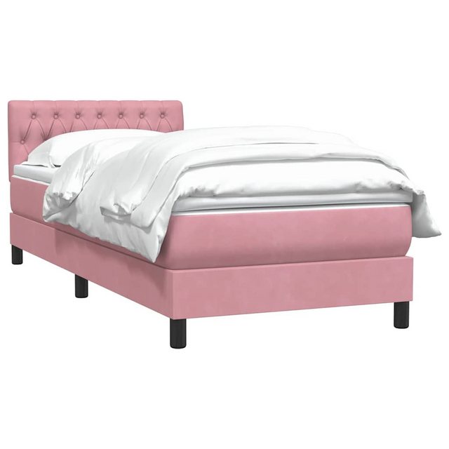 vidaXL Bett Boxspringbett mit Matratze Rosa 80x220 cm Samt günstig online kaufen