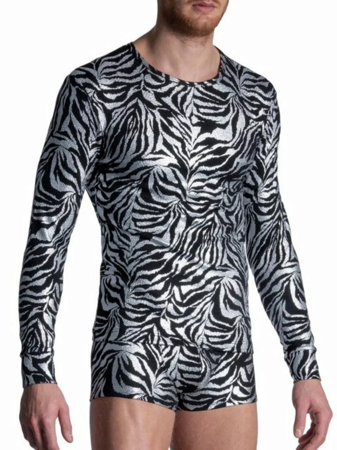 MANSTORE Longsleeve MANSTORE M2105 Nightclub Long Sleeves silver/black günstig online kaufen