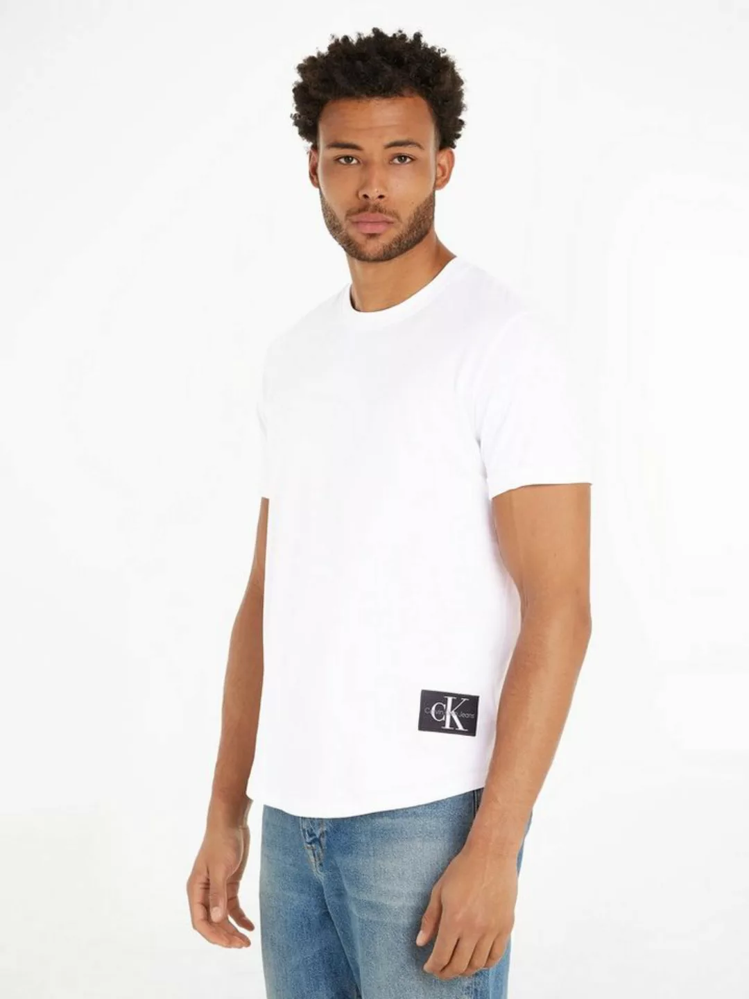 Calvin Klein Jeans T-Shirt BADGE TURN UP SLEEVE mit Logopatch günstig online kaufen