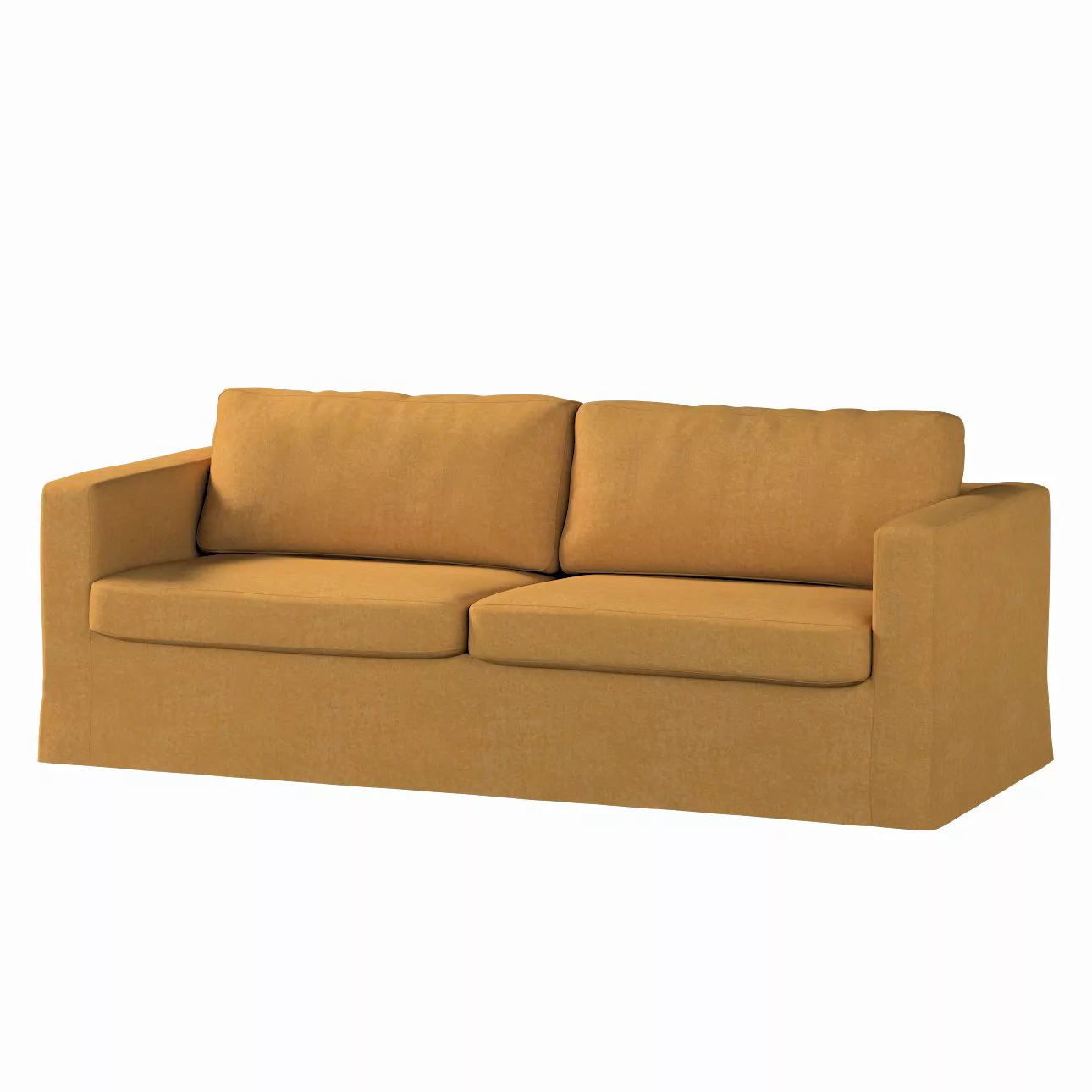 Bezug für Karlstad 3-Sitzer Sofa nicht ausklappbar, lang, honiggelb, Bezug günstig online kaufen