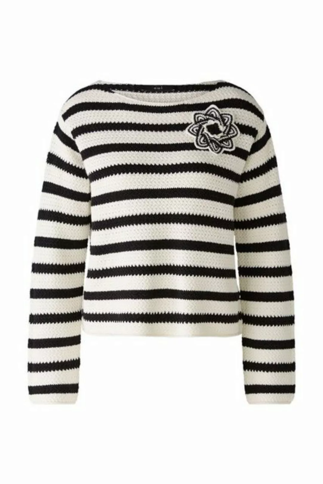 Oui Sweatshirt Pullover, offwhite black günstig online kaufen