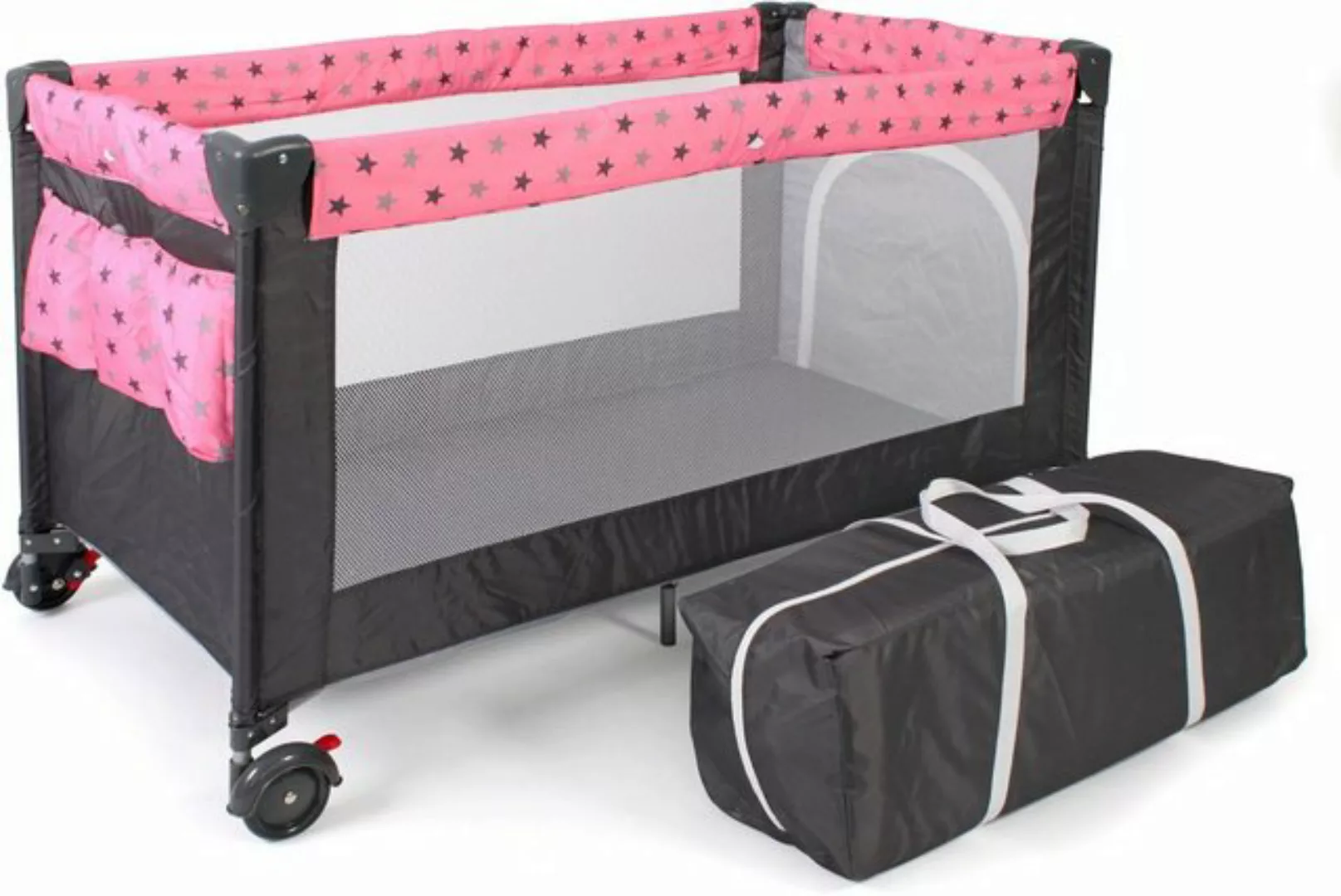 CHIC4BABY Baby-Reisebett »Luxus, Sternchen grau« günstig online kaufen