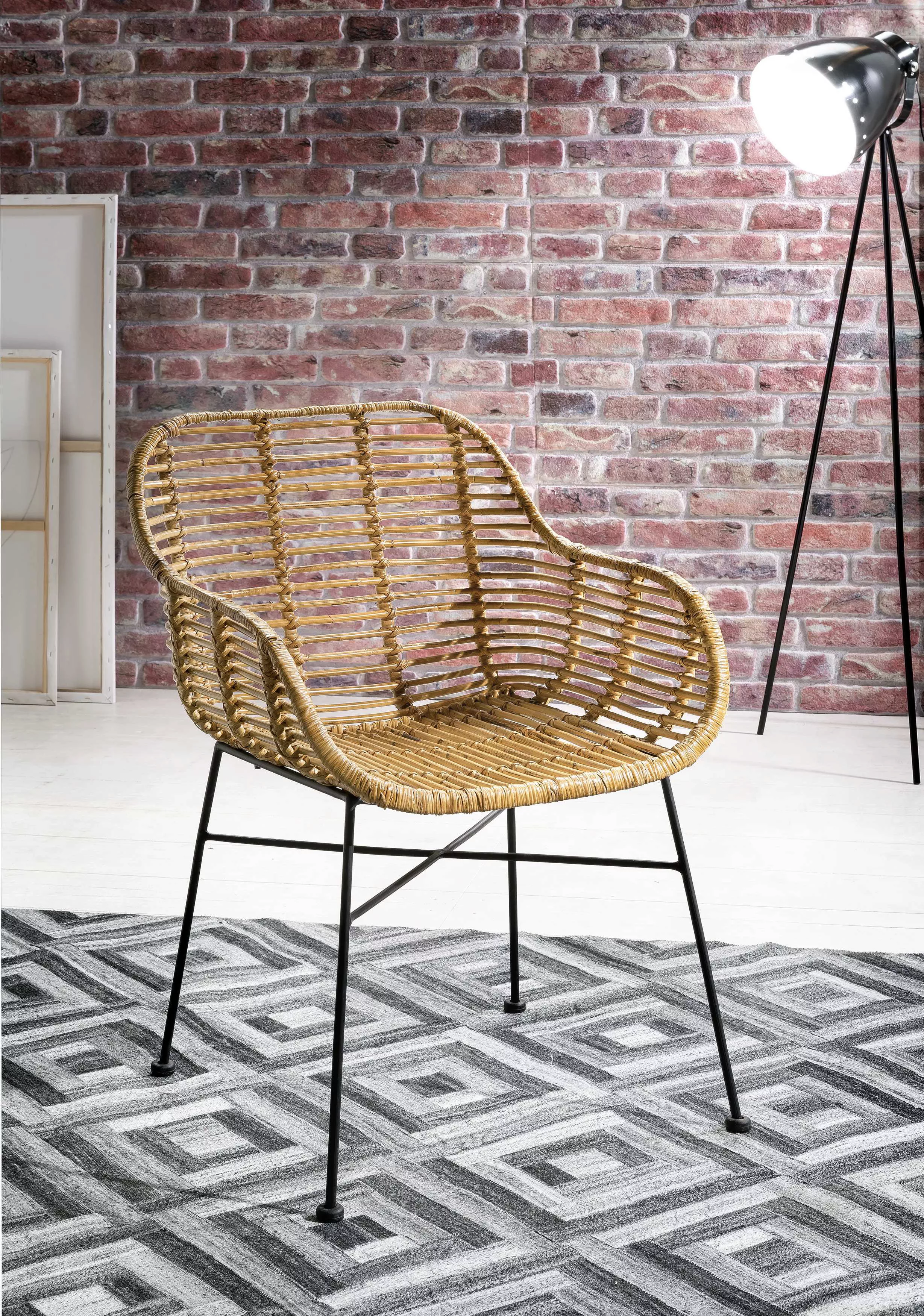 SIT Rattanstuhl »Rattan Vintage«, (Set), 2 St., mit Armlehnen, Shabby Chic, günstig online kaufen