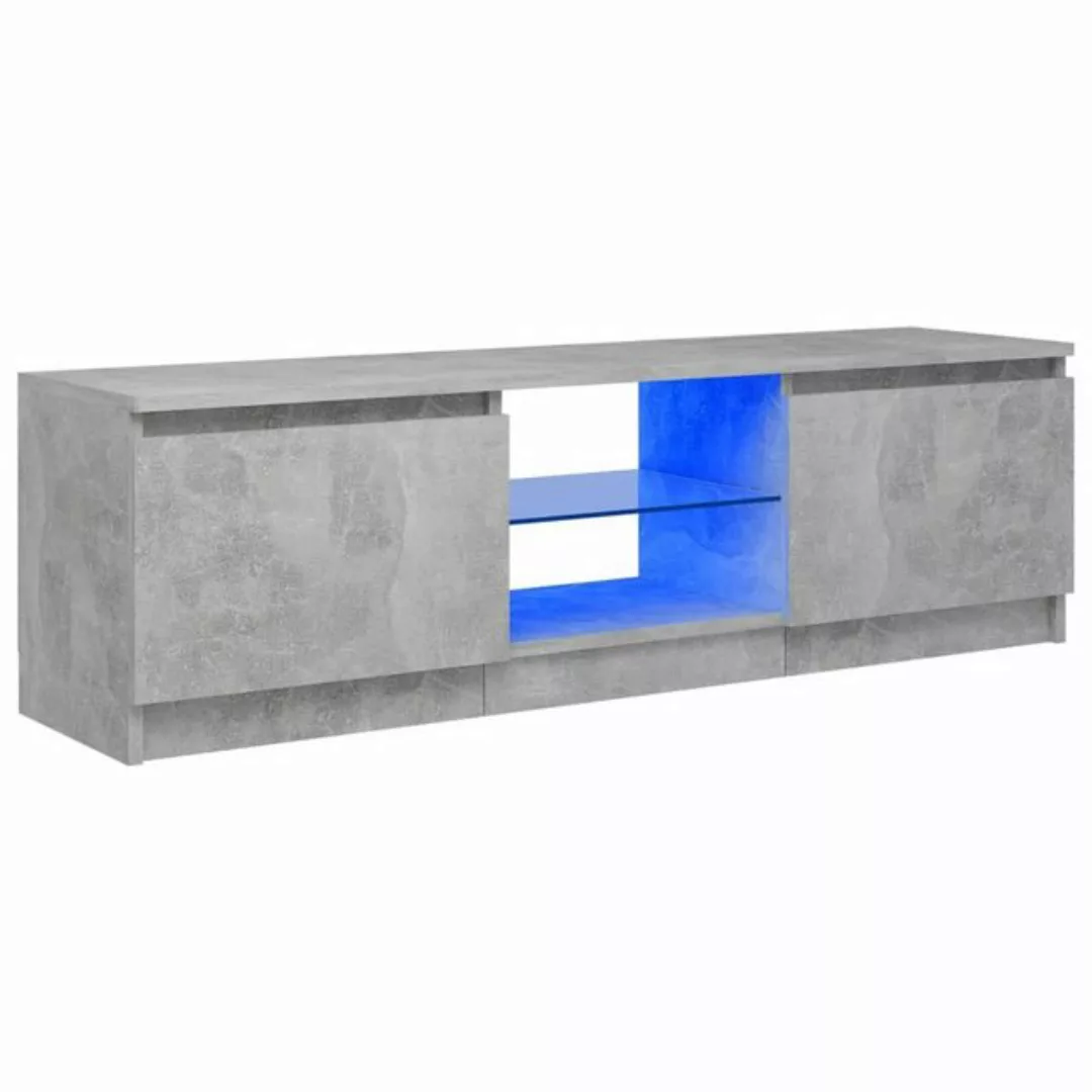 vidaXL TV-Schrank TV-Schrank mit LED Leuchten Betongrau 120x30x35,5 cm Lowb günstig online kaufen