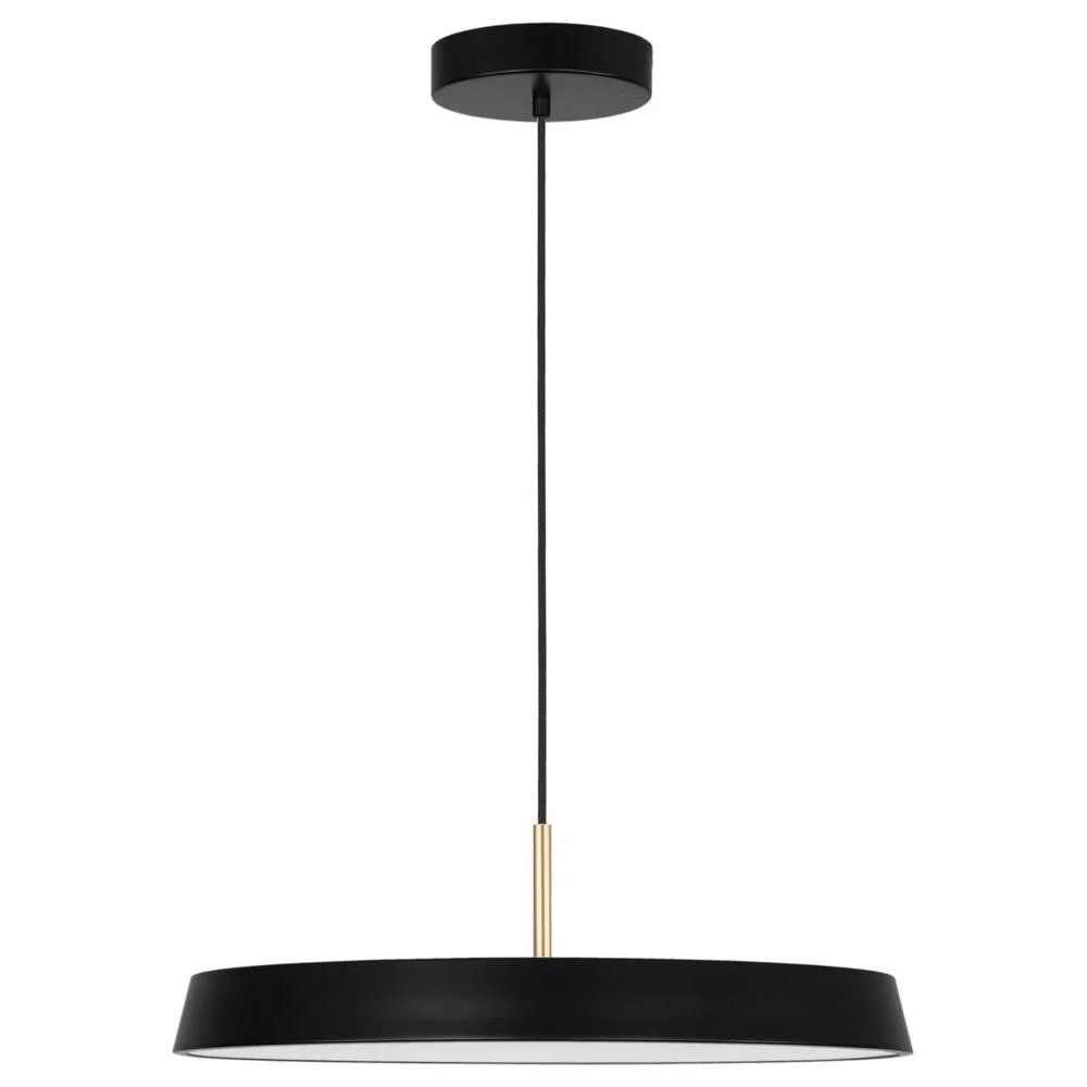 LED Pendelleuchte Vetro in Schwarz 41W 2693lm günstig online kaufen