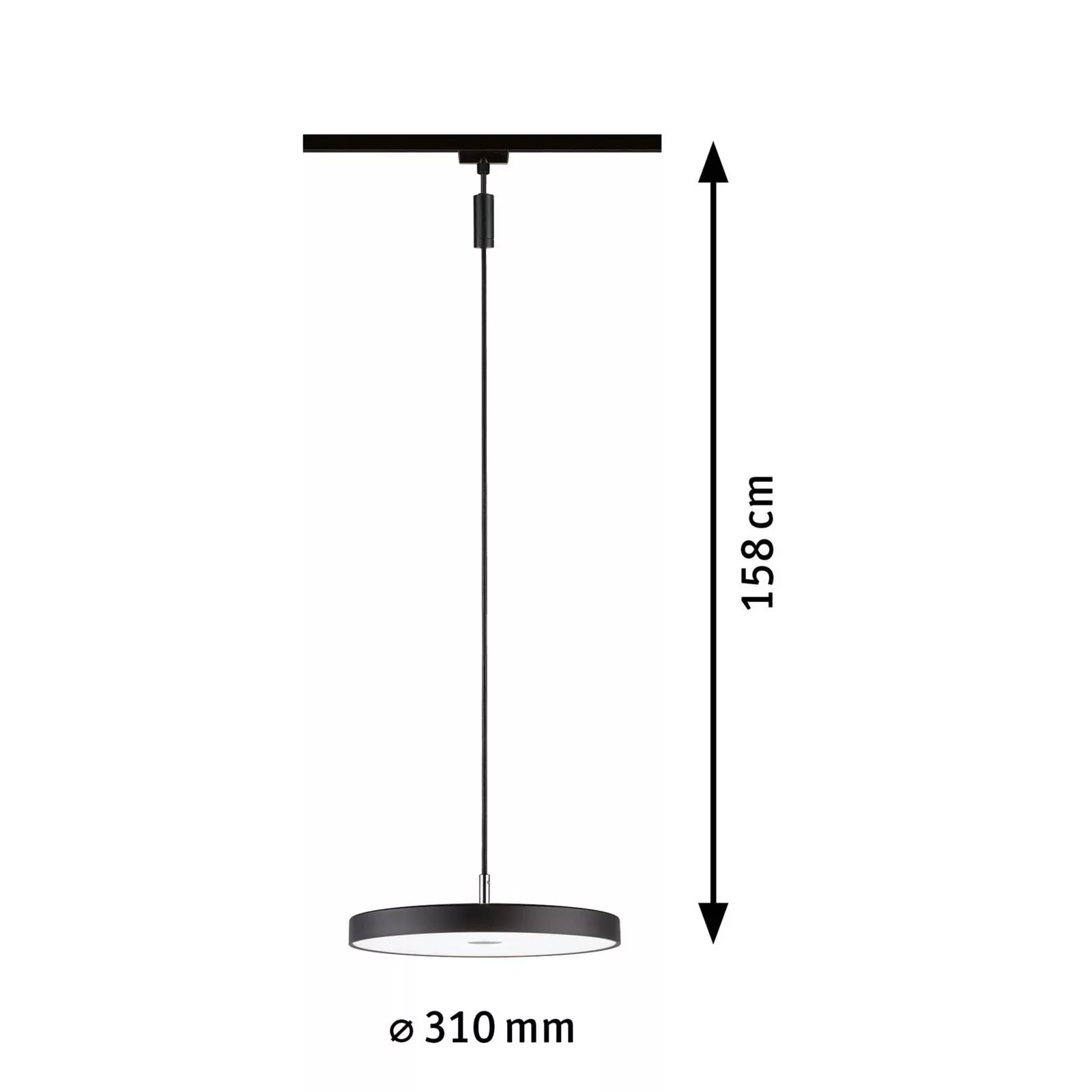 Paulmann URail Hildor LED-Pendel schwarz 4.000K günstig online kaufen