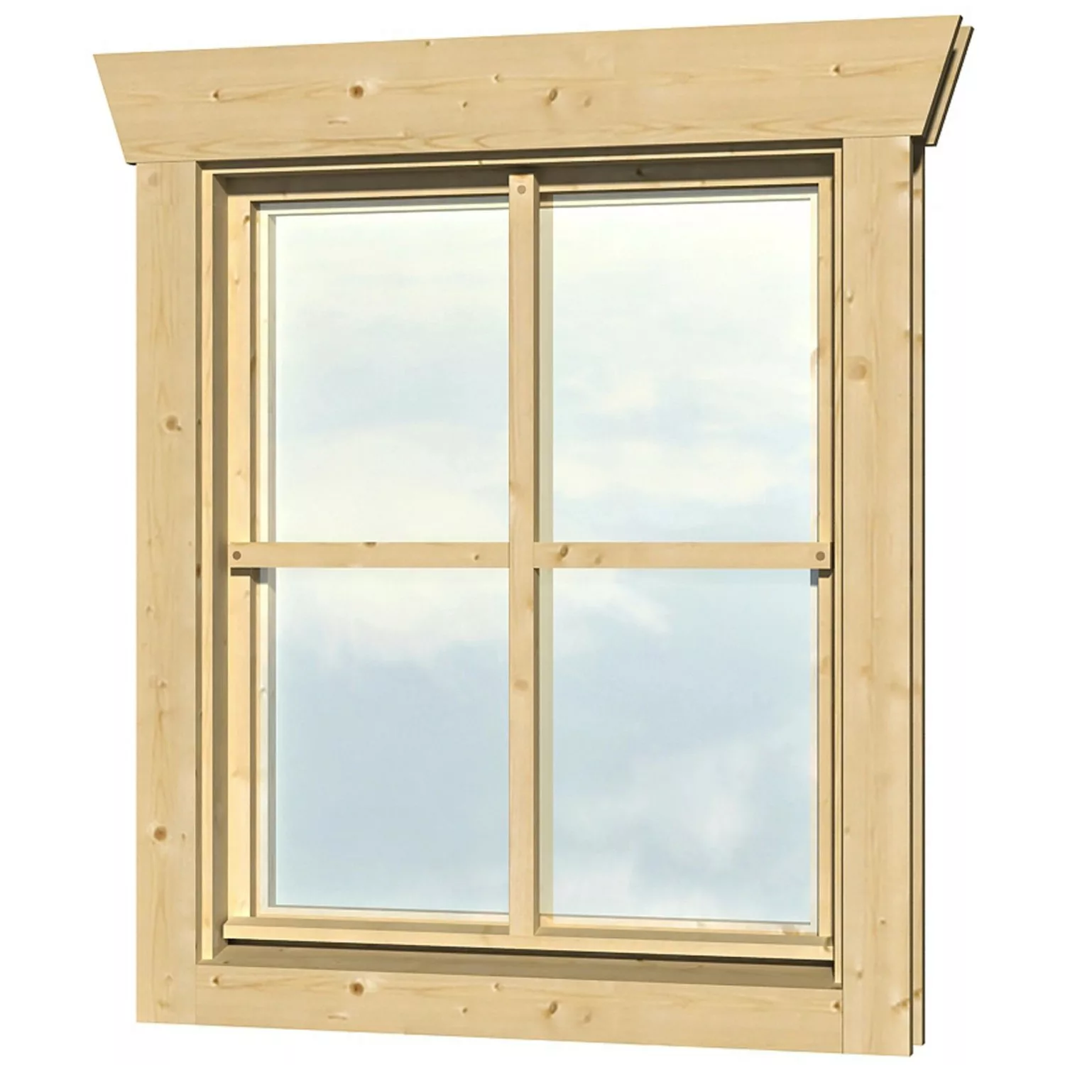 Skan Holz Einzelfenster BxH 57,5 x 70,5 cm Anschlag links für 45 mm Häuser günstig online kaufen