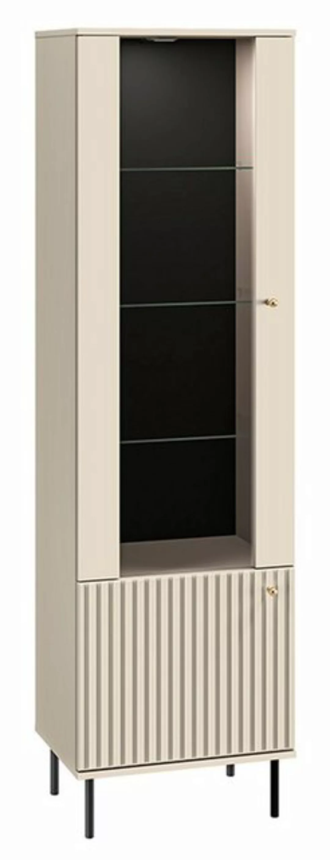 Feldmann-Wohnen Vitrine Sophie (Glasvitrine, 1-St., 1-teilig) 55cm kaschmir günstig online kaufen