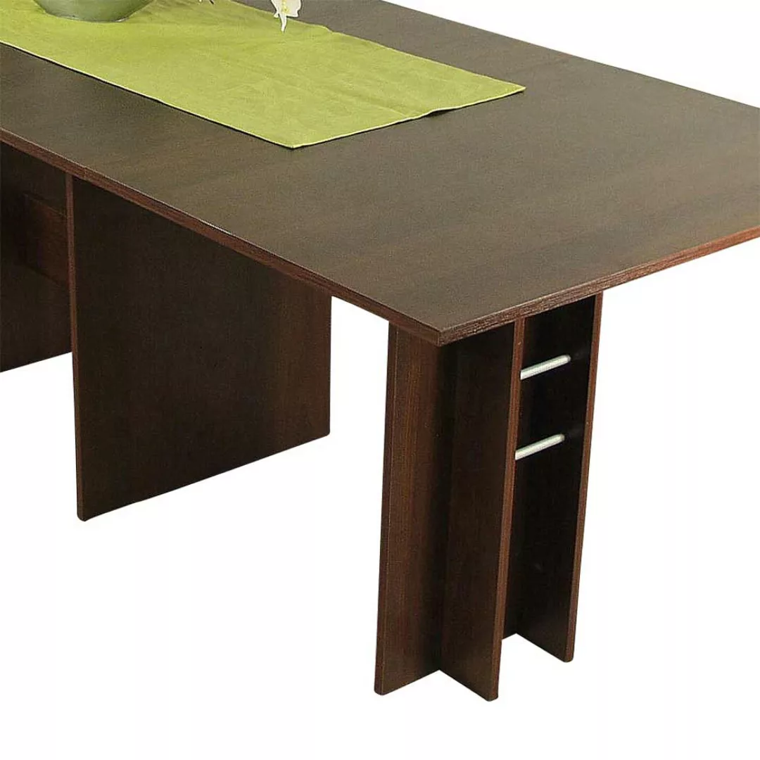 Ausziehbarer Tisch in Nussbaumfarben Esszimmer günstig online kaufen