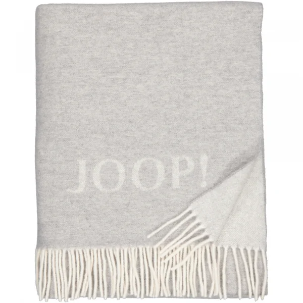 JOOP! Wohndecke Fine-Doubleface - Größe: 130x180 cm - Farbe: Silber-Natur günstig online kaufen
