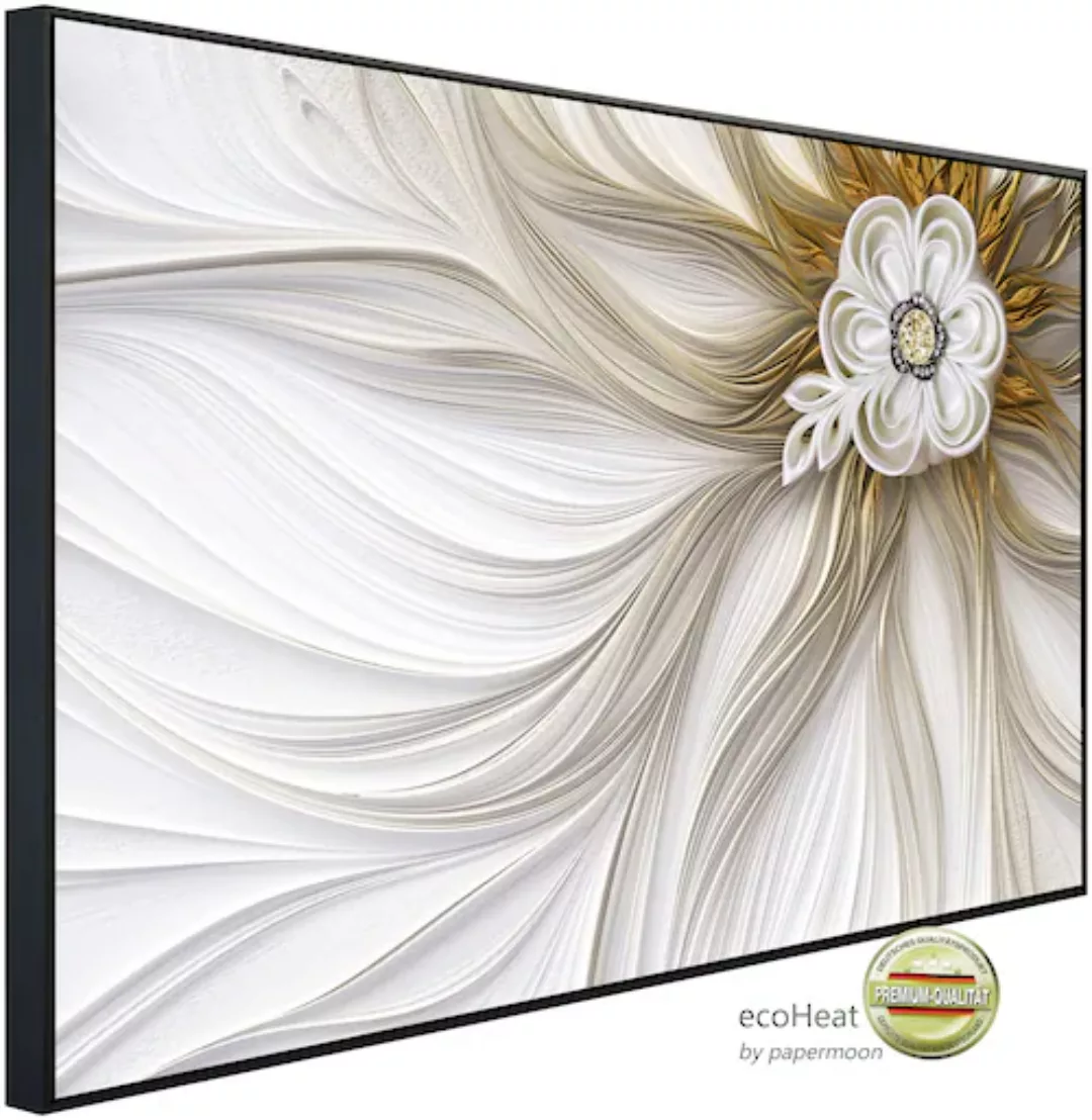 Papermoon Infrarotheizung »Muster mit Blumen gold«, sehr angenehme Strahlun günstig online kaufen