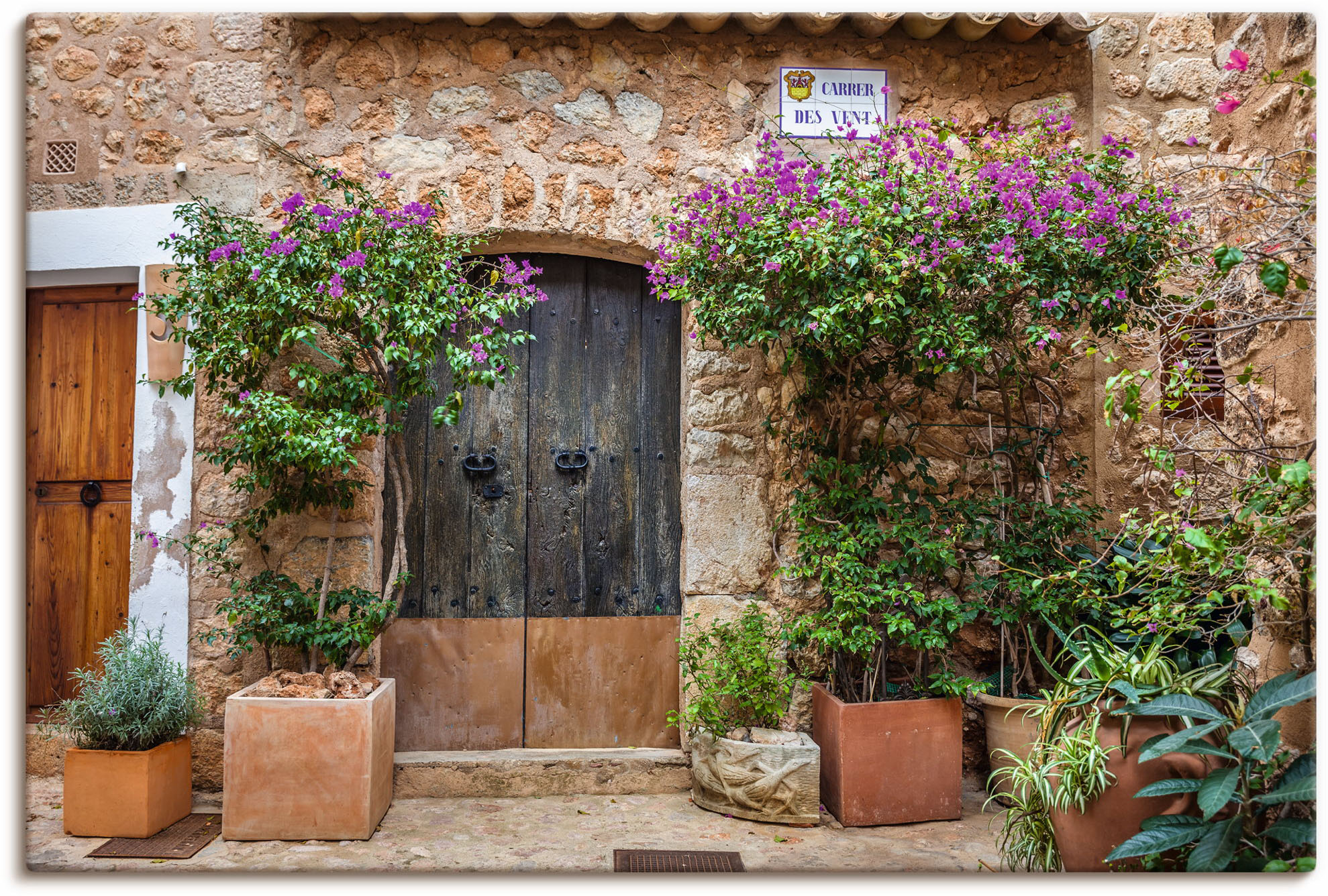 Artland Leinwandbild "Altstadtgasse im Dorf Fornalutx Mallorca", Fenster & günstig online kaufen