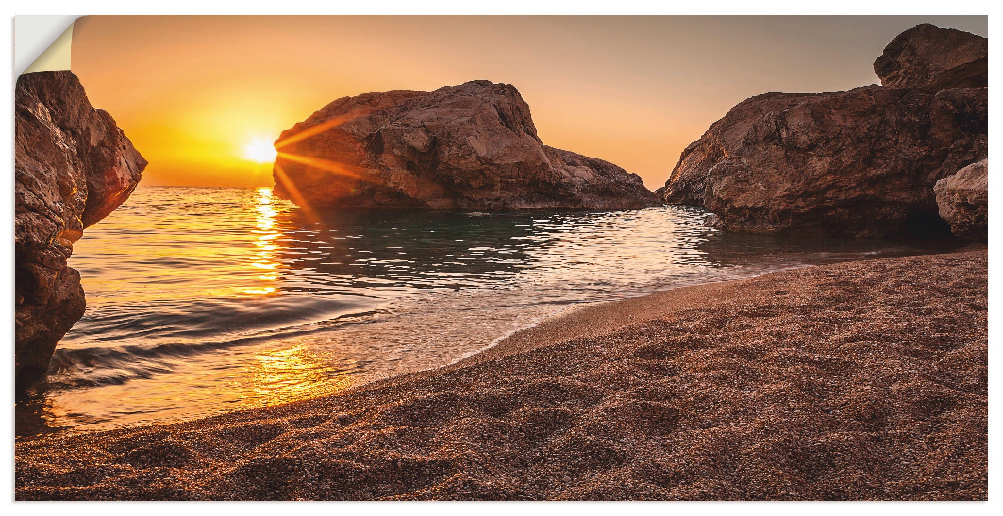 Artland Wandbild "Sonnenuntergang und Strand", Strand, (1 St.), als Alubild günstig online kaufen