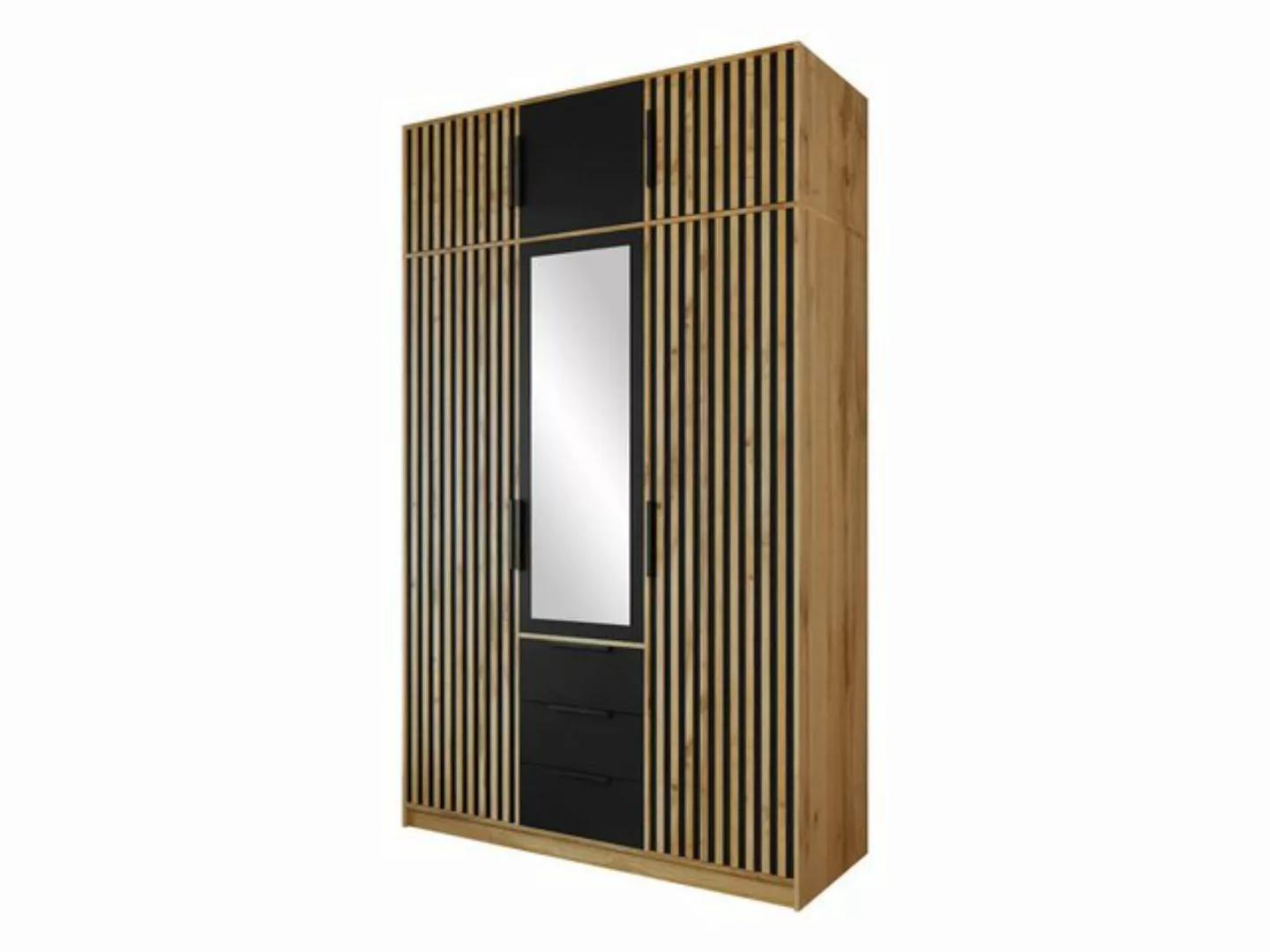 MIRJAN24 Kleiderschrank Bali Lux 3D (mit 7 Drehtüren und 3 Schubladen) Fron günstig online kaufen