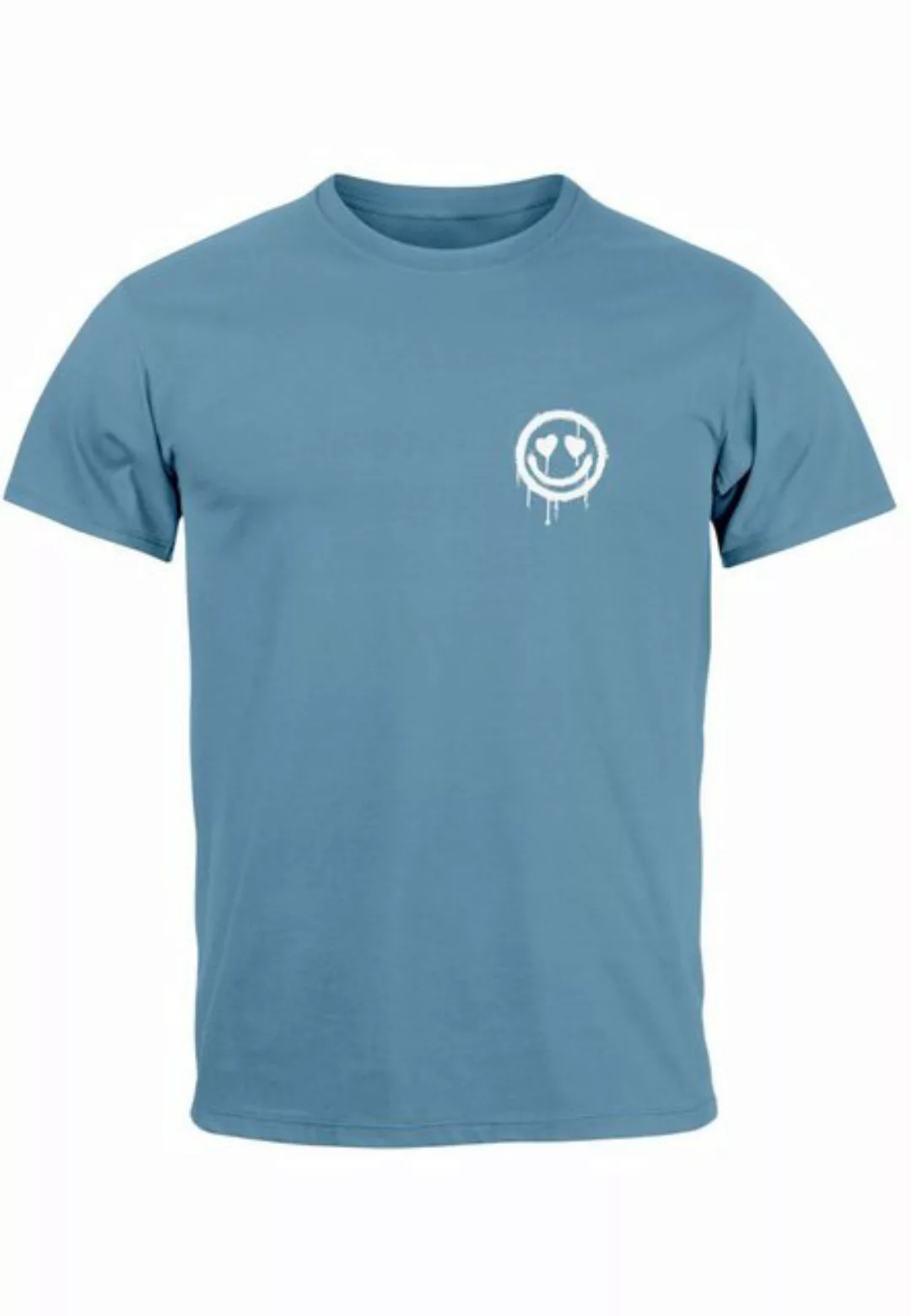 Neverless Print-Shirt Herren T-Shirt Print Aufdruck Motiv Drip Face Drippy günstig online kaufen