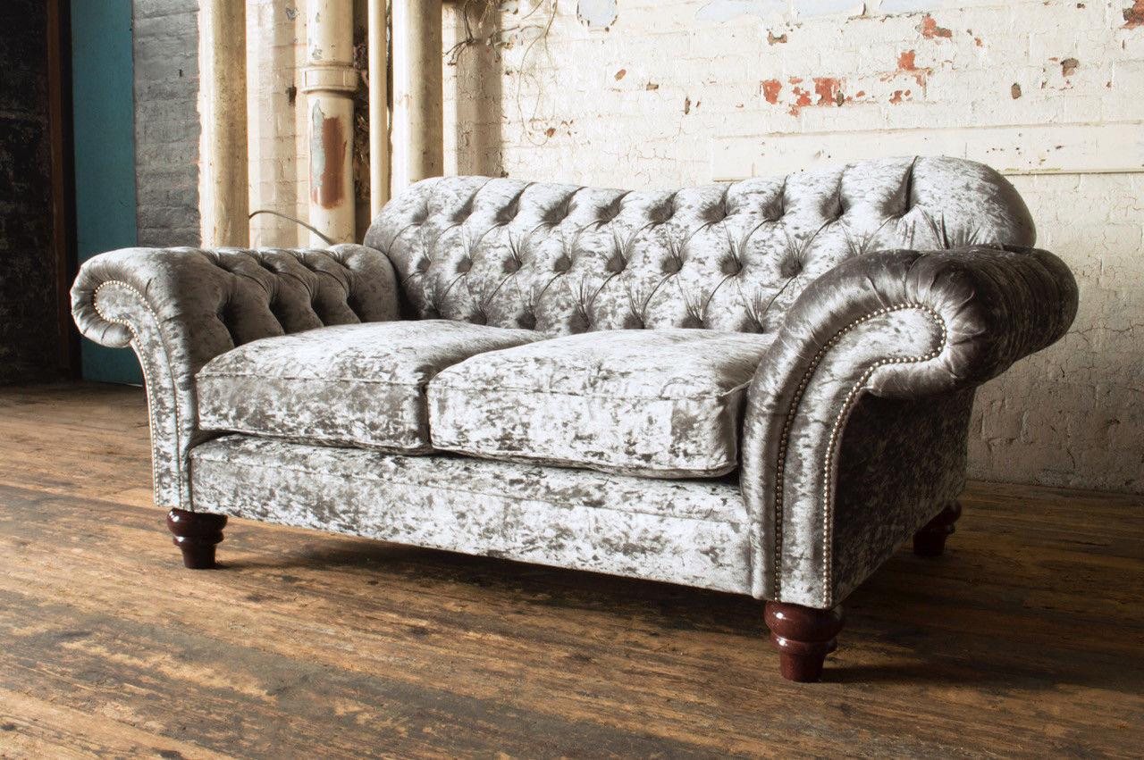 Xlmoebel Sofa 2-Sitzer Stoffsofa im Chesterfield-Design aus Textilstoff -, günstig online kaufen