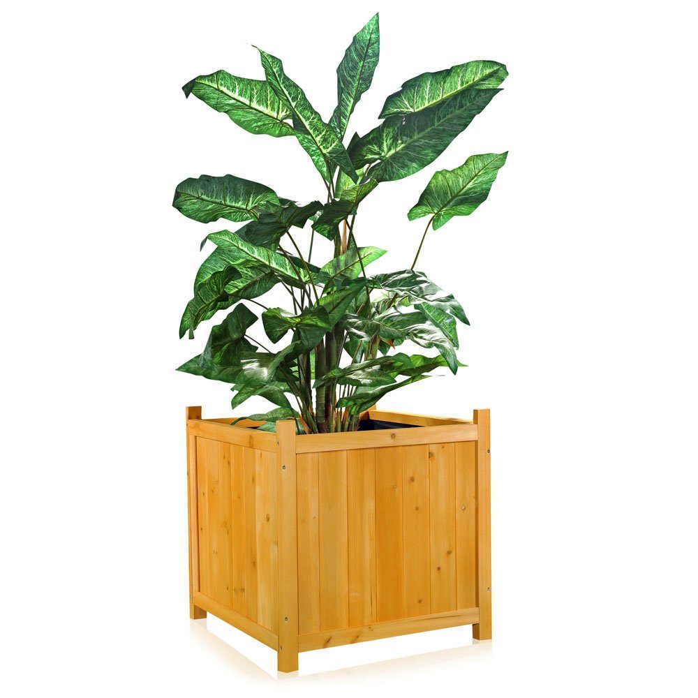 Mucola Blumentopf Blumenkübel 50x50cm Grau Pflanzkasten günstig online kaufen