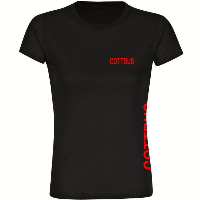 multifanshop T-Shirt Damen Cottbus - Brust & Seite - Frauen günstig online kaufen