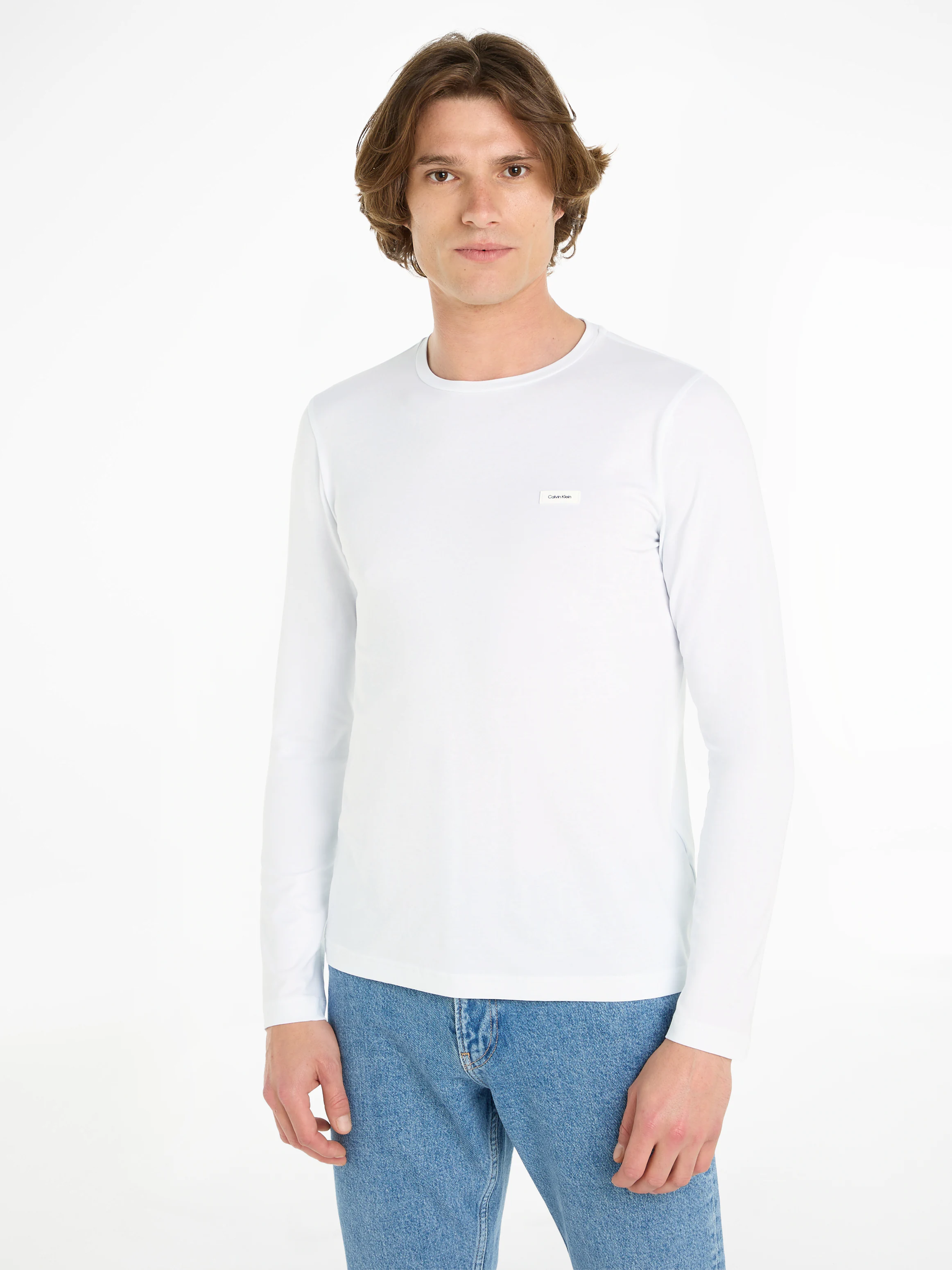 Calvin Klein Langarmshirt "STRETCH SLIM FIT LS T-SHIRT" günstig online kaufen