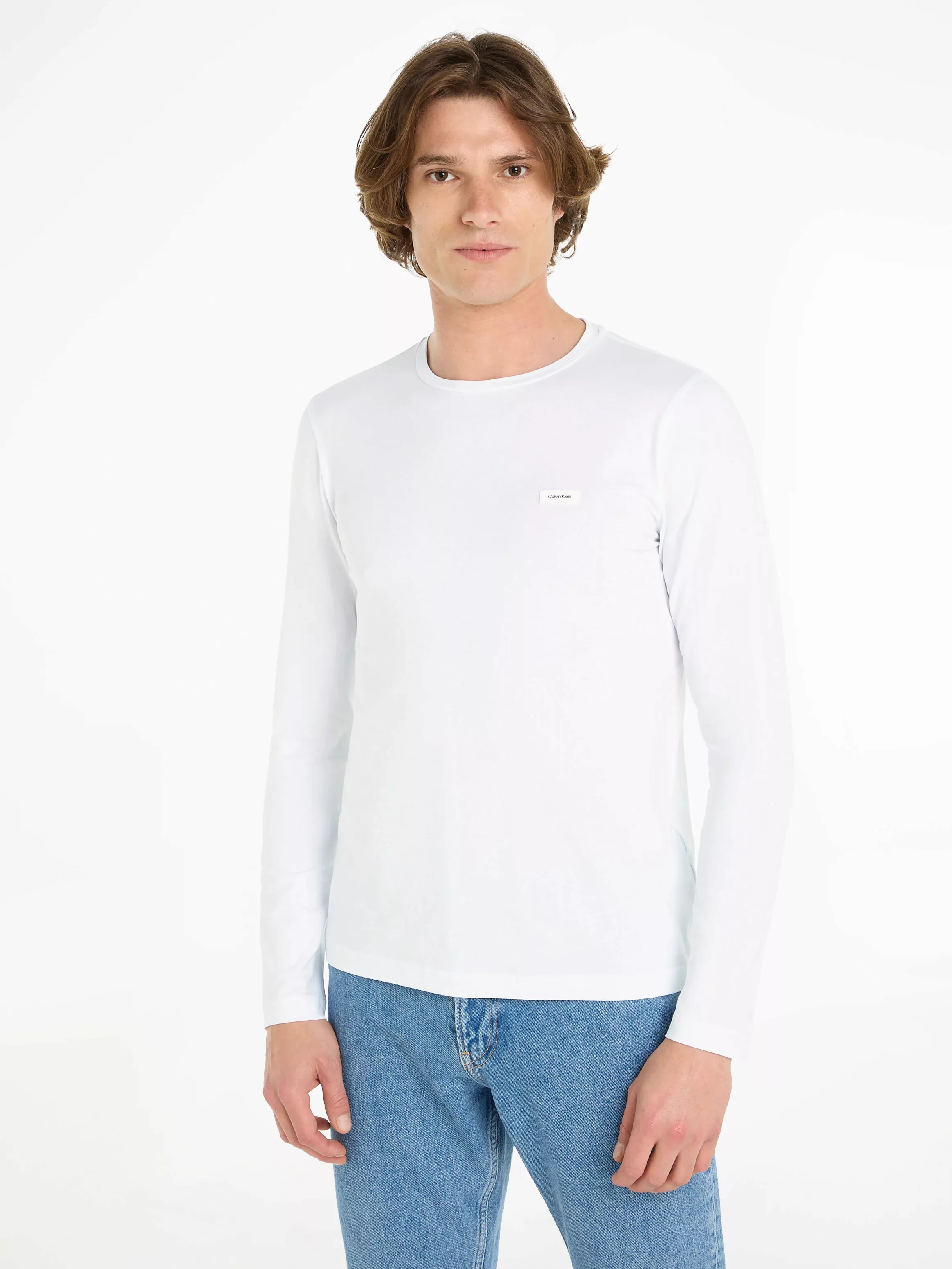 Calvin Klein Langarmshirt "STRETCH SLIM FIT LS T-SHIRT" günstig online kaufen