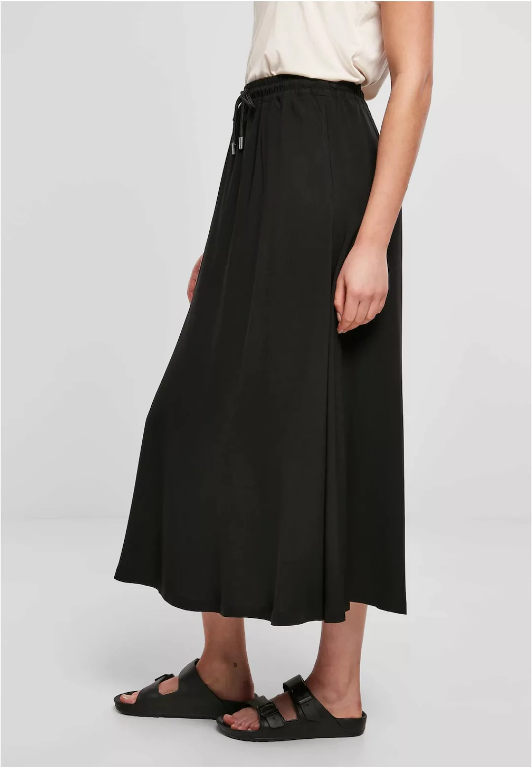 URBAN CLASSICS Jerseyrock "Urban Classics Damen Ladies Viscose Midi Skirt", günstig online kaufen