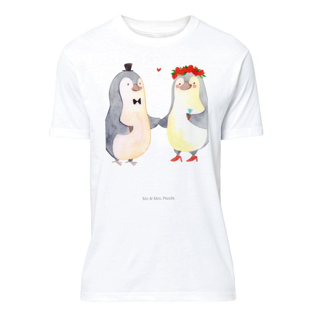 Mr. & Mrs. Panda T-Shirt Pinguin Heirat - Weiß - Geschenk, Braut, Partner, günstig online kaufen