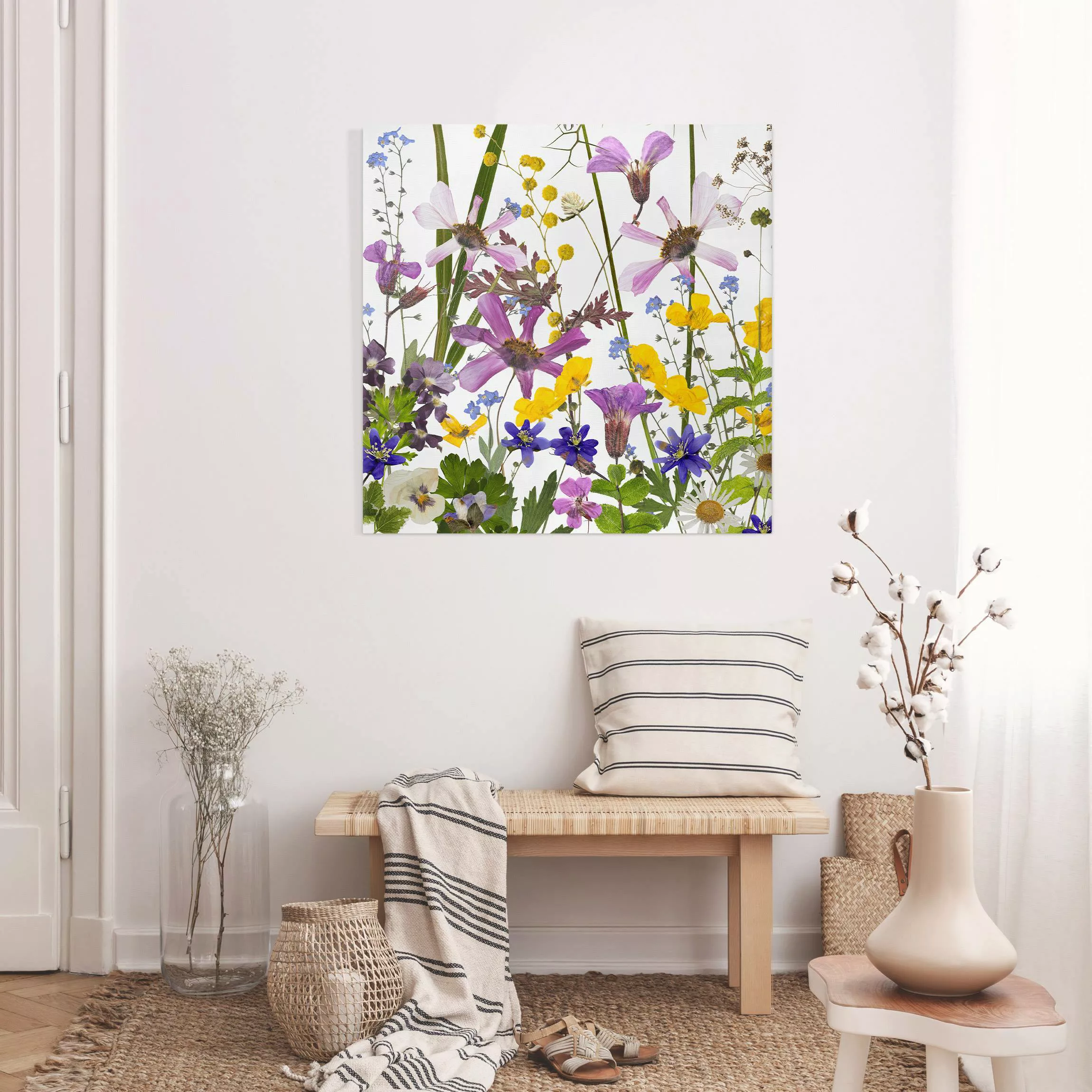 Leinwandbild Duftende Blumenwiese günstig online kaufen