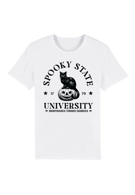 F4NT4STIC T-Shirt Halloween University Spooky state cat Premium Qualität, H günstig online kaufen