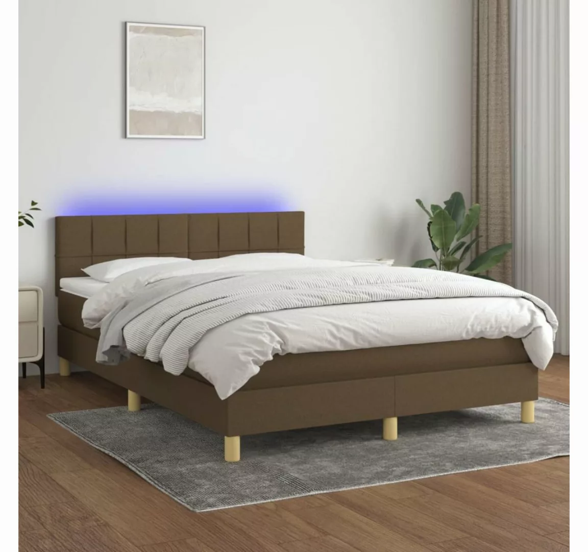 vidaXL Boxspringbett Bett Boxspringbett komplett mit Matratze & LED Stoff ( günstig online kaufen