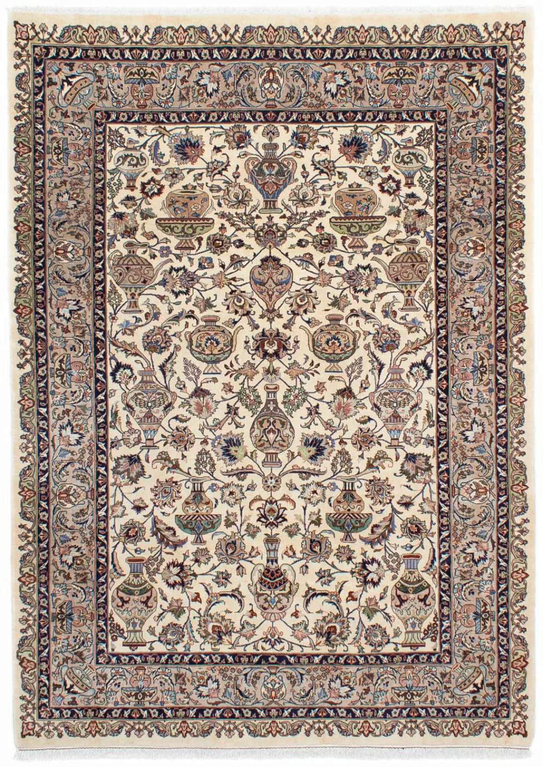 morgenland Wollteppich »Kaschmar Blumenmuster Beige 280 x 204 cm«, rechteck günstig online kaufen