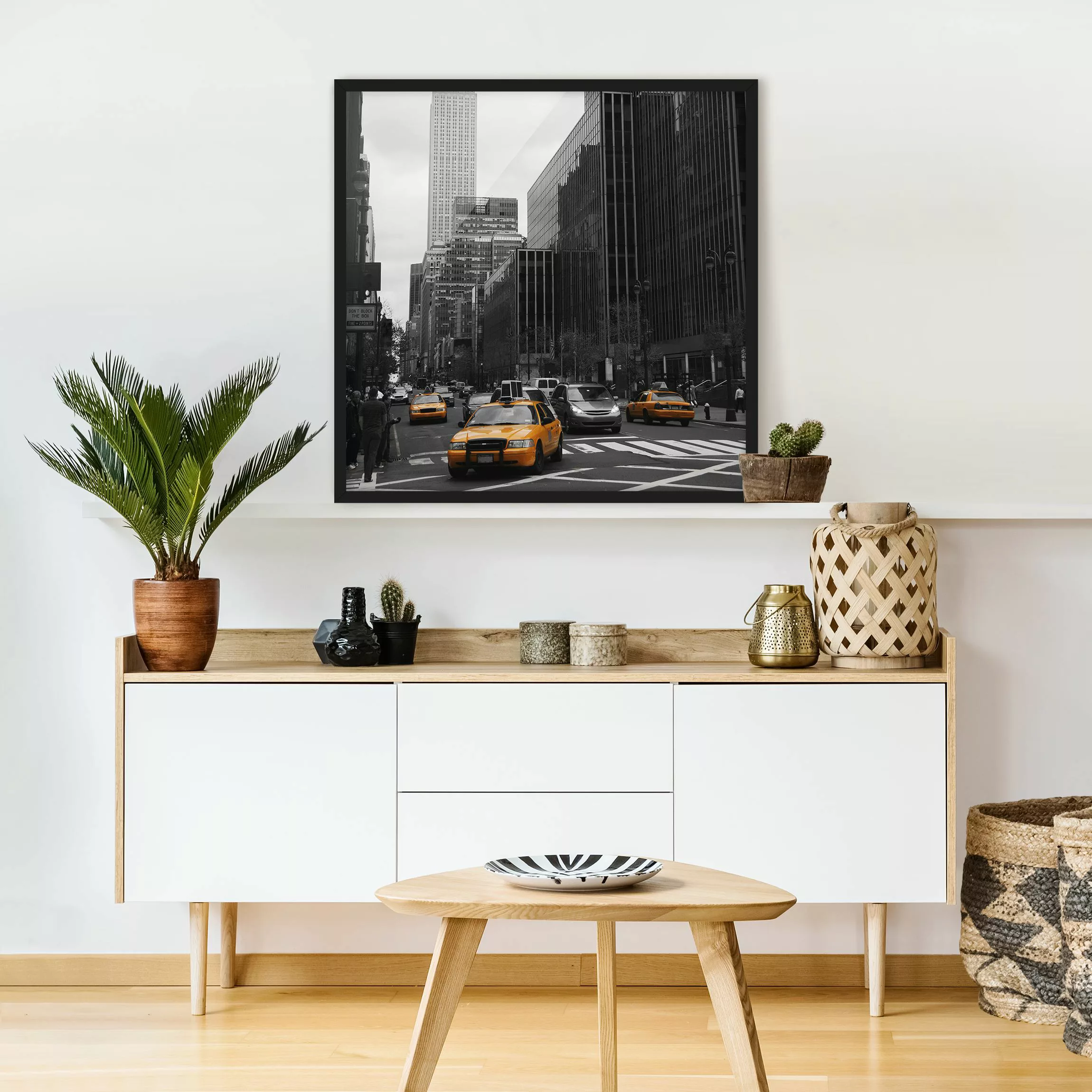 Bild mit Rahmen Architektur & Skyline - Quadrat Klassisches NYC günstig online kaufen