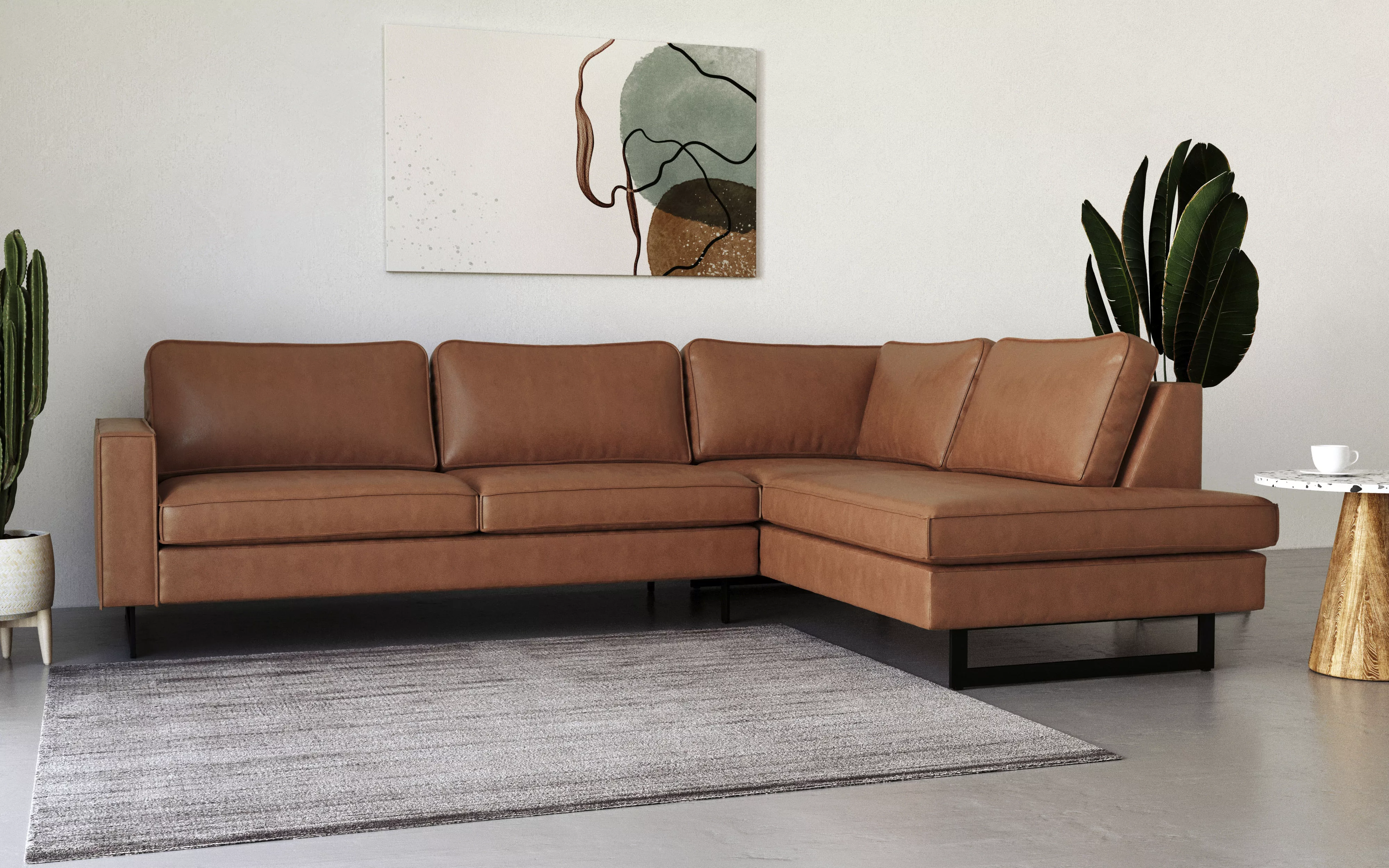 Places of Style Ecksofa "Pinto, 290 cm, Ottomane links / rechts", Cord, Fei günstig online kaufen