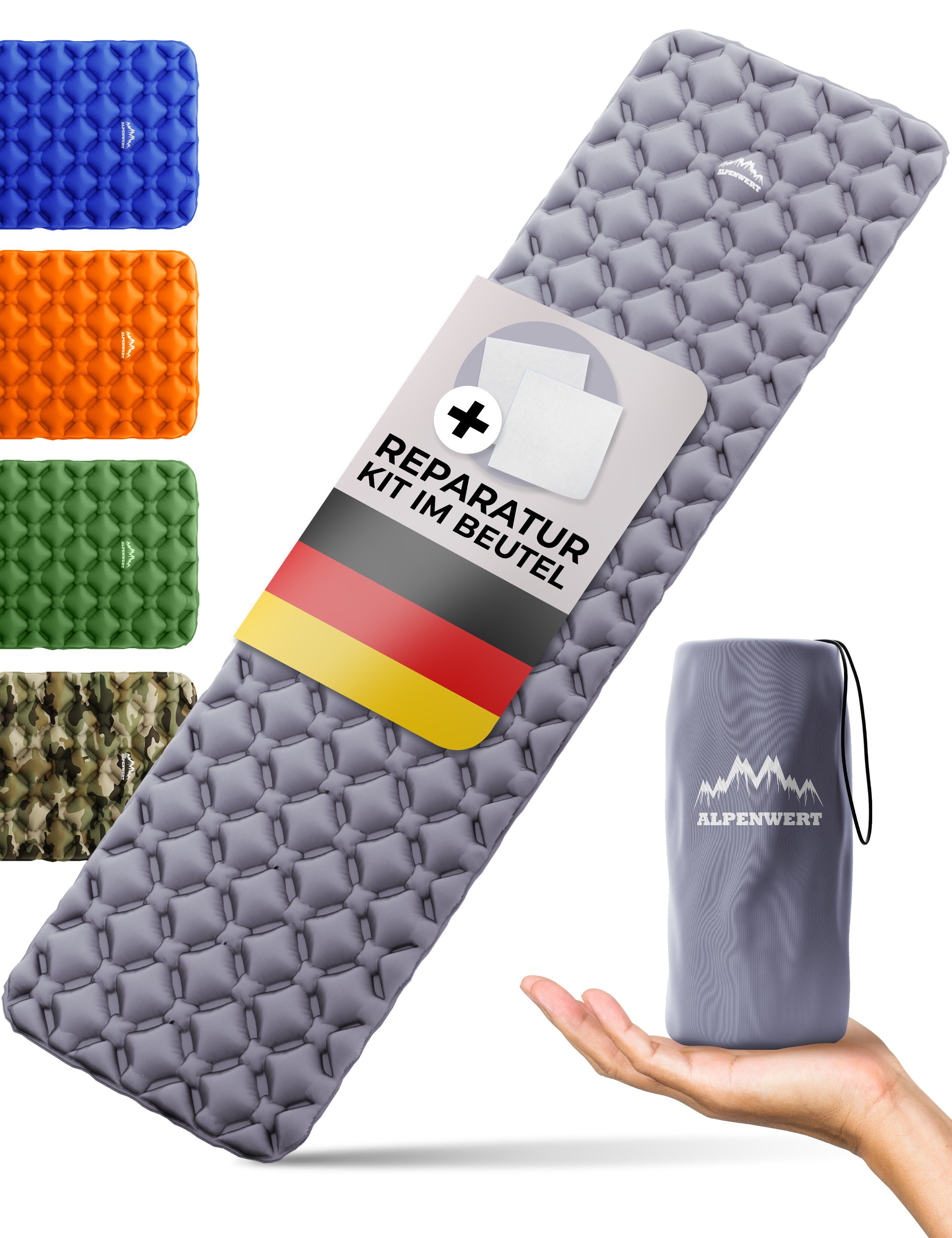 Alpenwert Isomatte Outdoor Camping Schlafmatte Aufblasbar günstig online kaufen