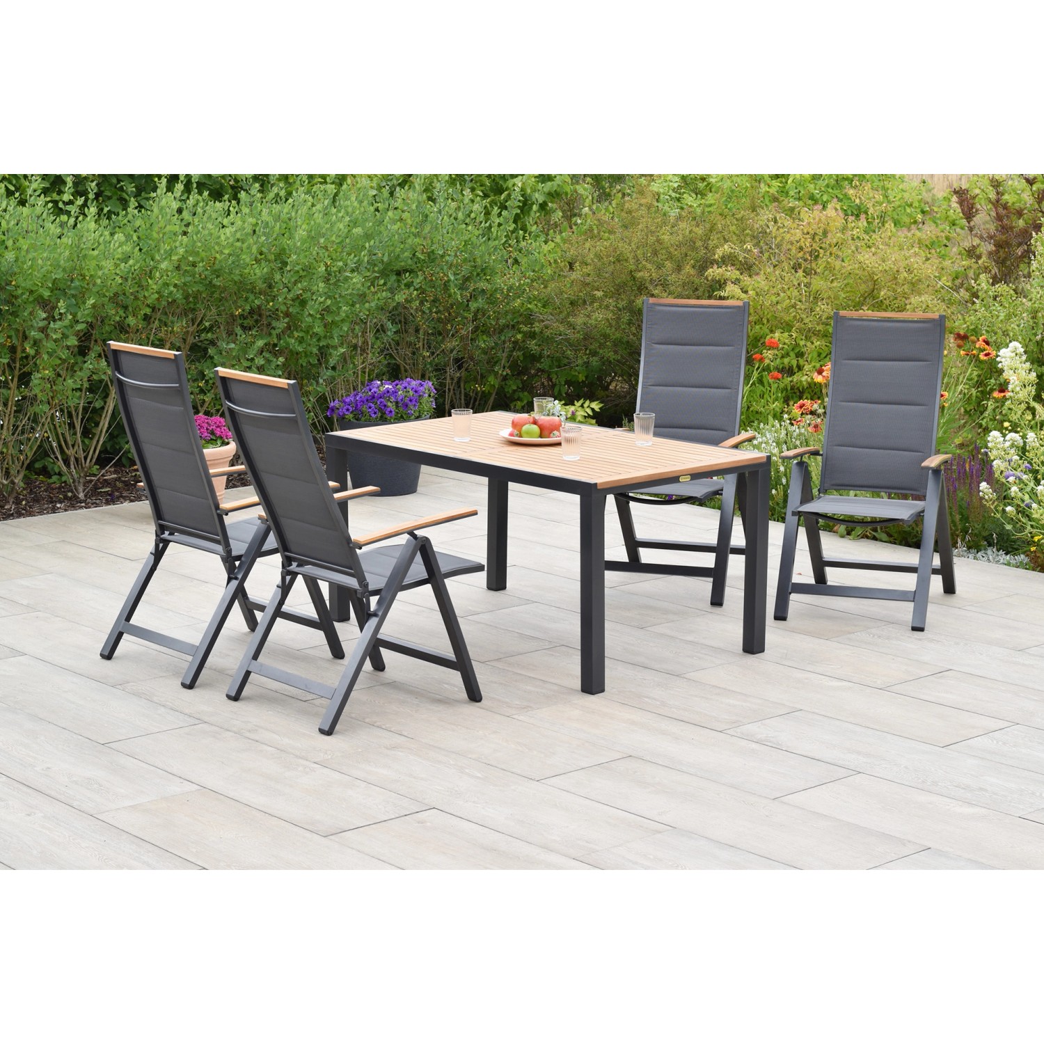 MERXX Garten-Essgruppe ""Verona"", (Set, 5 tlg., 5-fach verstellbare Rücken günstig online kaufen