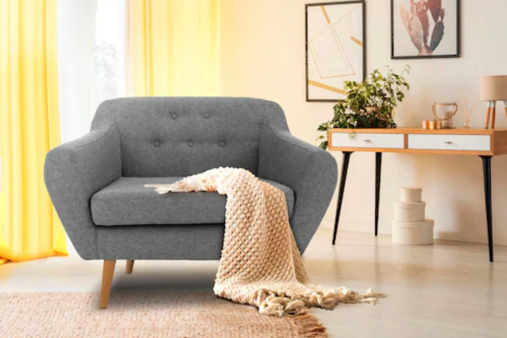 andas Sessel »Renne«, mit Heftung im Rücken im skandinavischem Stil günstig online kaufen