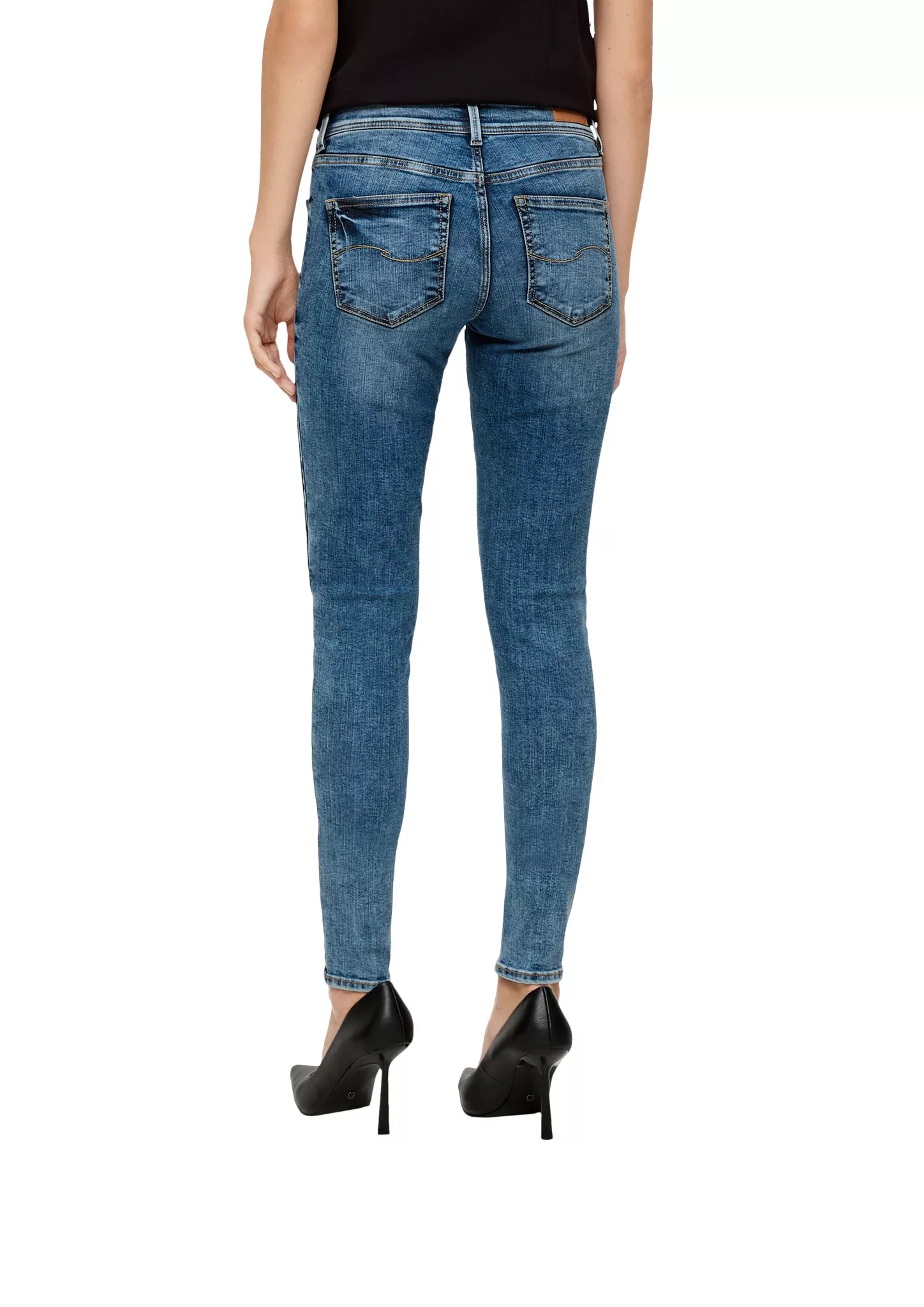 QS Stoffhose Jeans Sadie / Skinny Fit / Mid Rise / Skinny Leg Waschung günstig online kaufen
