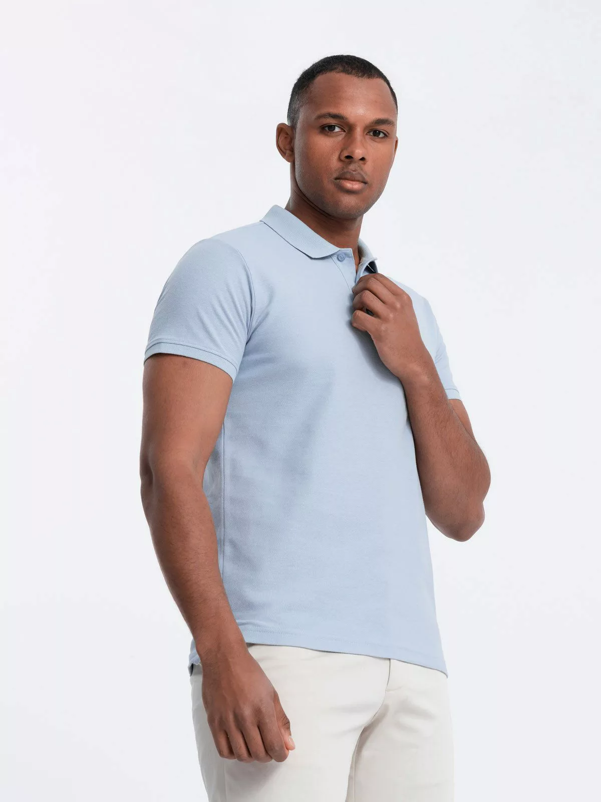 OMBRE Poloshirt Herren-Poloshirt aus Piqué-Strick BASIC günstig online kaufen