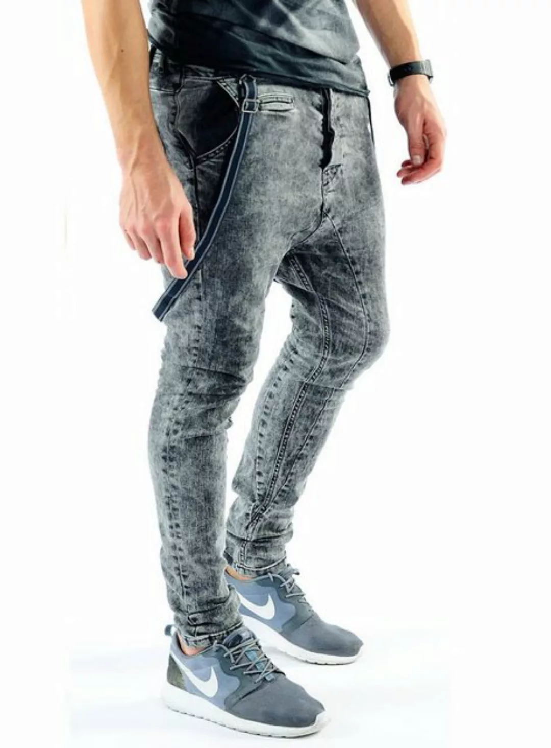 VSCT Stretch-Jeans VSCT Herren Jeans Brad Moonwash Antifit mit Hosenträger günstig online kaufen