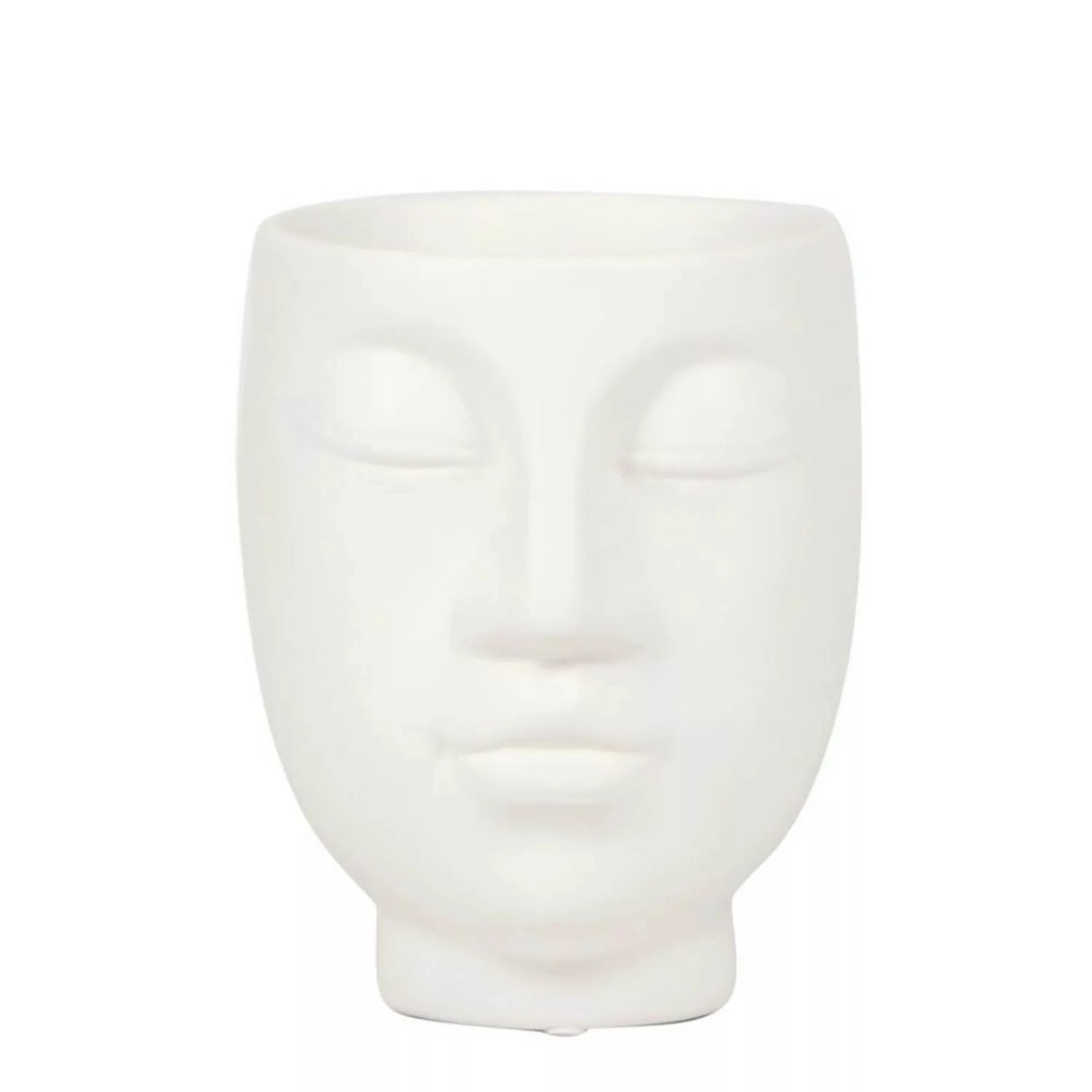 Exotenherz Übertopf Face Form eines Zarten Harmonischen Gesichts Weiß Passe günstig online kaufen