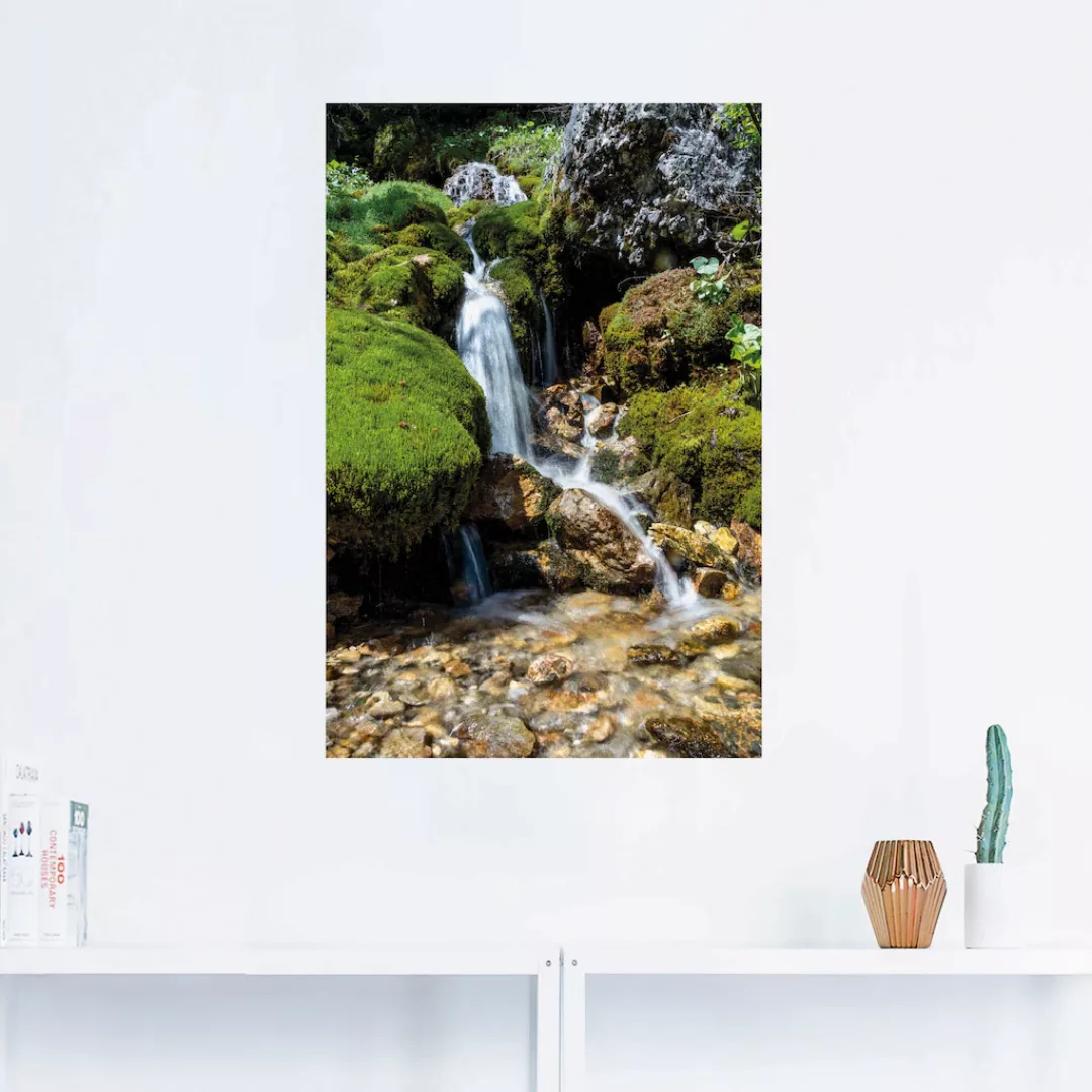 Artland Wandbild "Kleiner Wasserfall in den Bergen", Gewässer, (1 St.), als günstig online kaufen