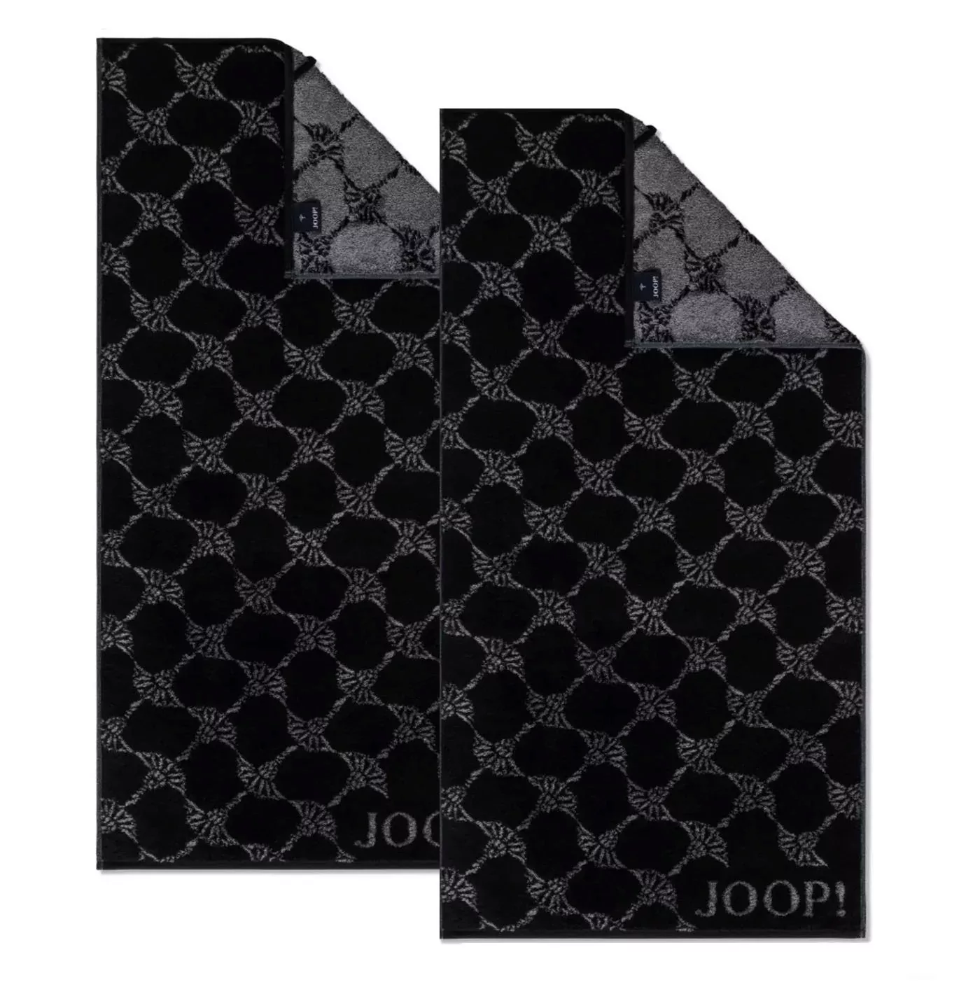 2 Stück Joop! Handtuch Cornflower 1611-90 Schwarz 50x100 günstig online kaufen